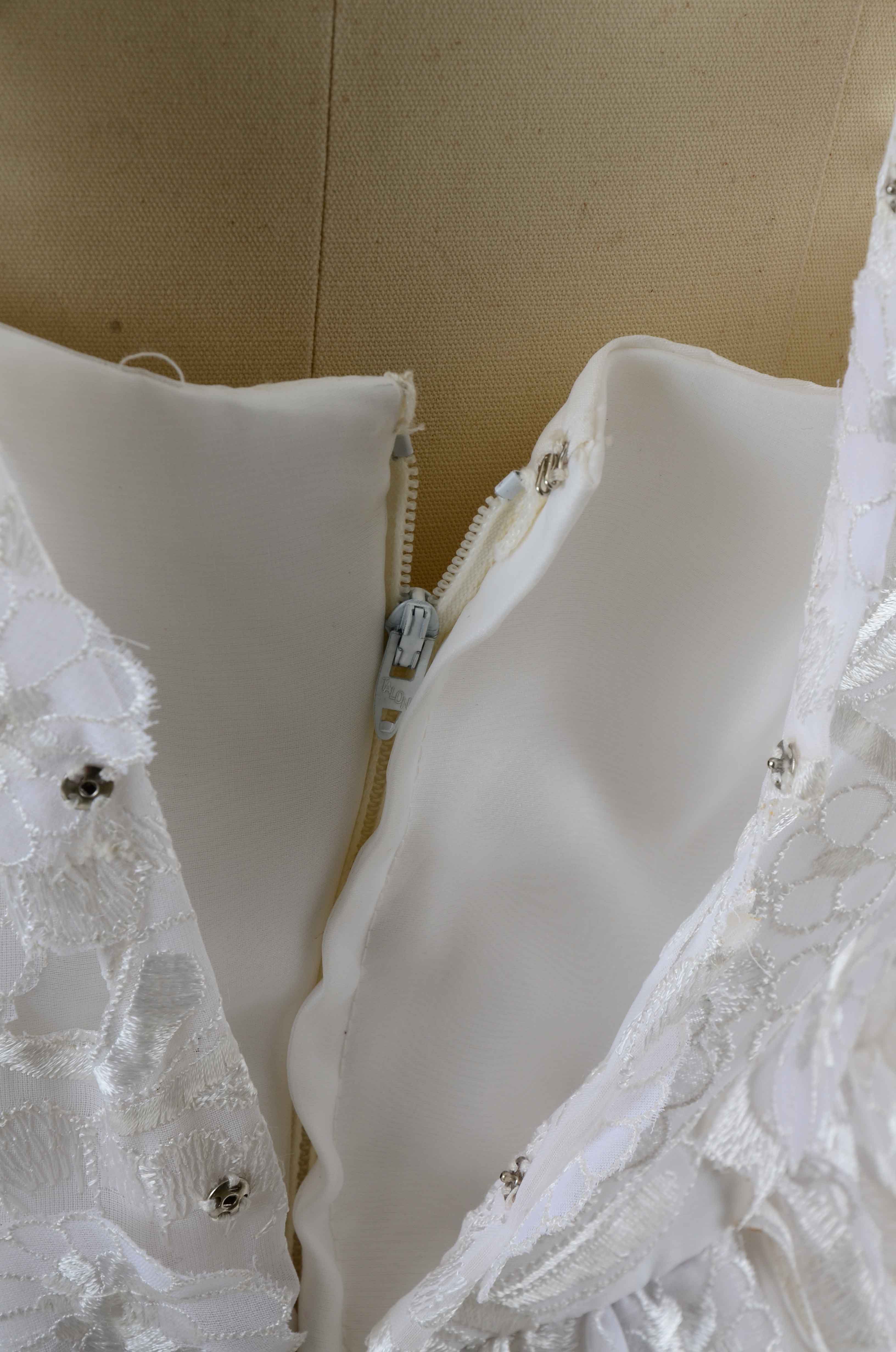 Richilene White Lace Evening Dress