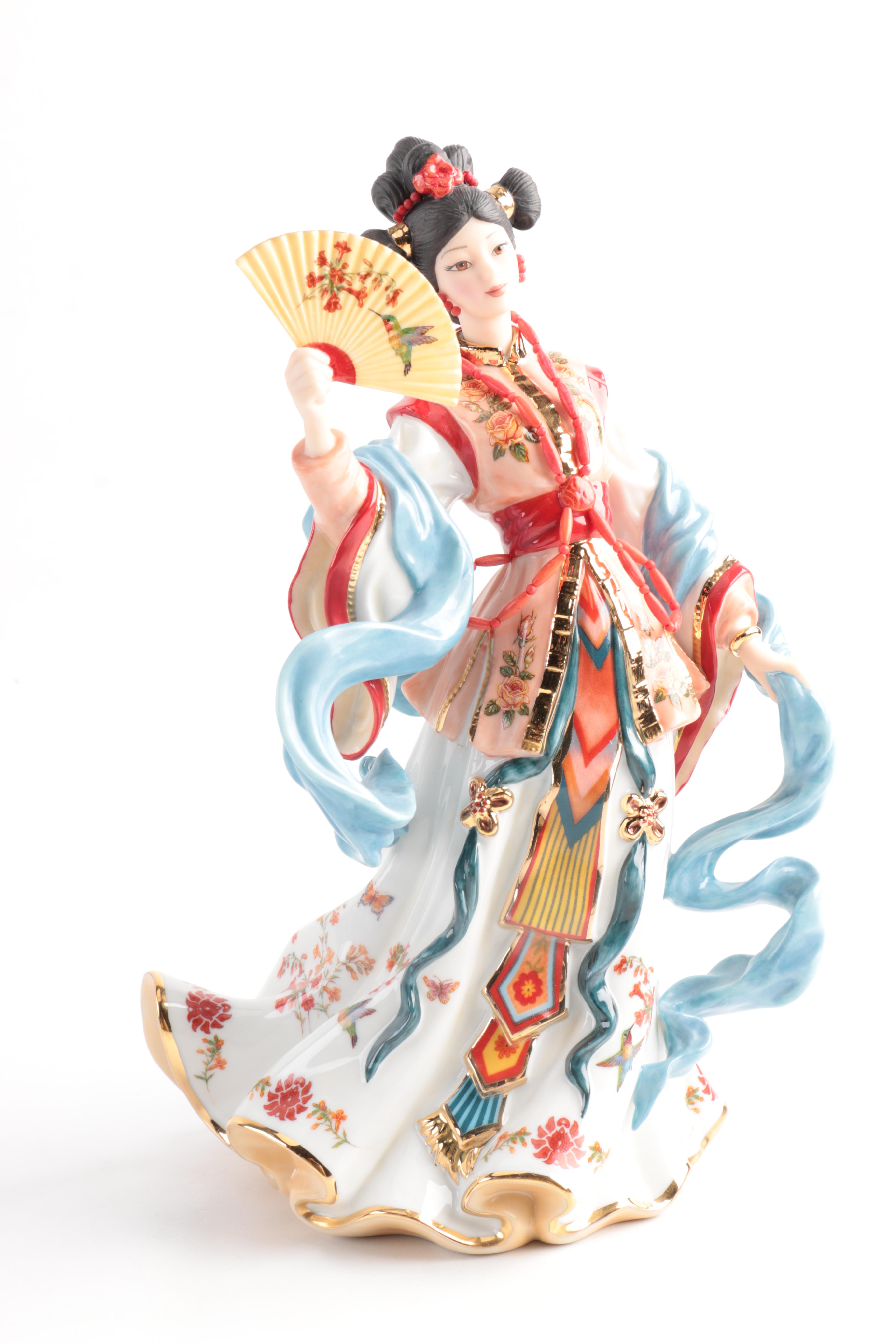 Three Lena Liu Porcelain Figurines by the Danbury Mint