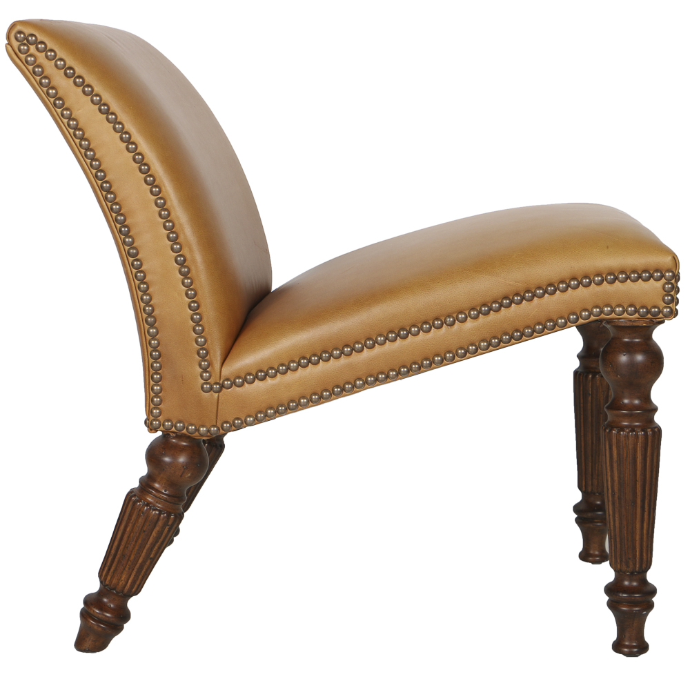 "Fireside" Leather Slipper Chairs by Ferguson Copeland, Ltd.