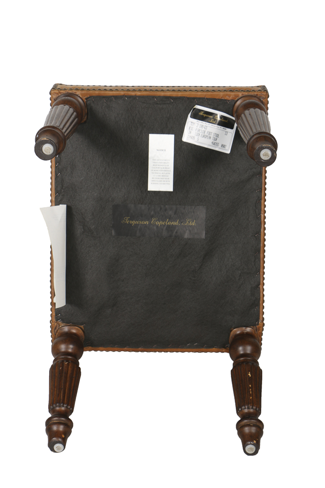 "Fireside" Leather Slipper Chairs by Ferguson Copeland, Ltd.