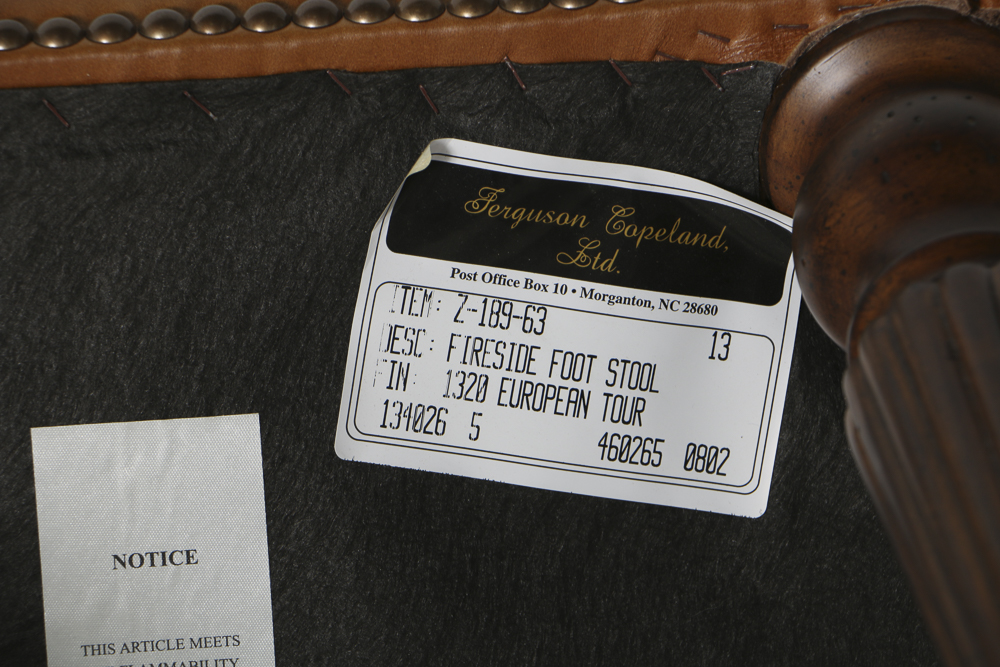 "Fireside" Leather Slipper Chairs by Ferguson Copeland, Ltd.