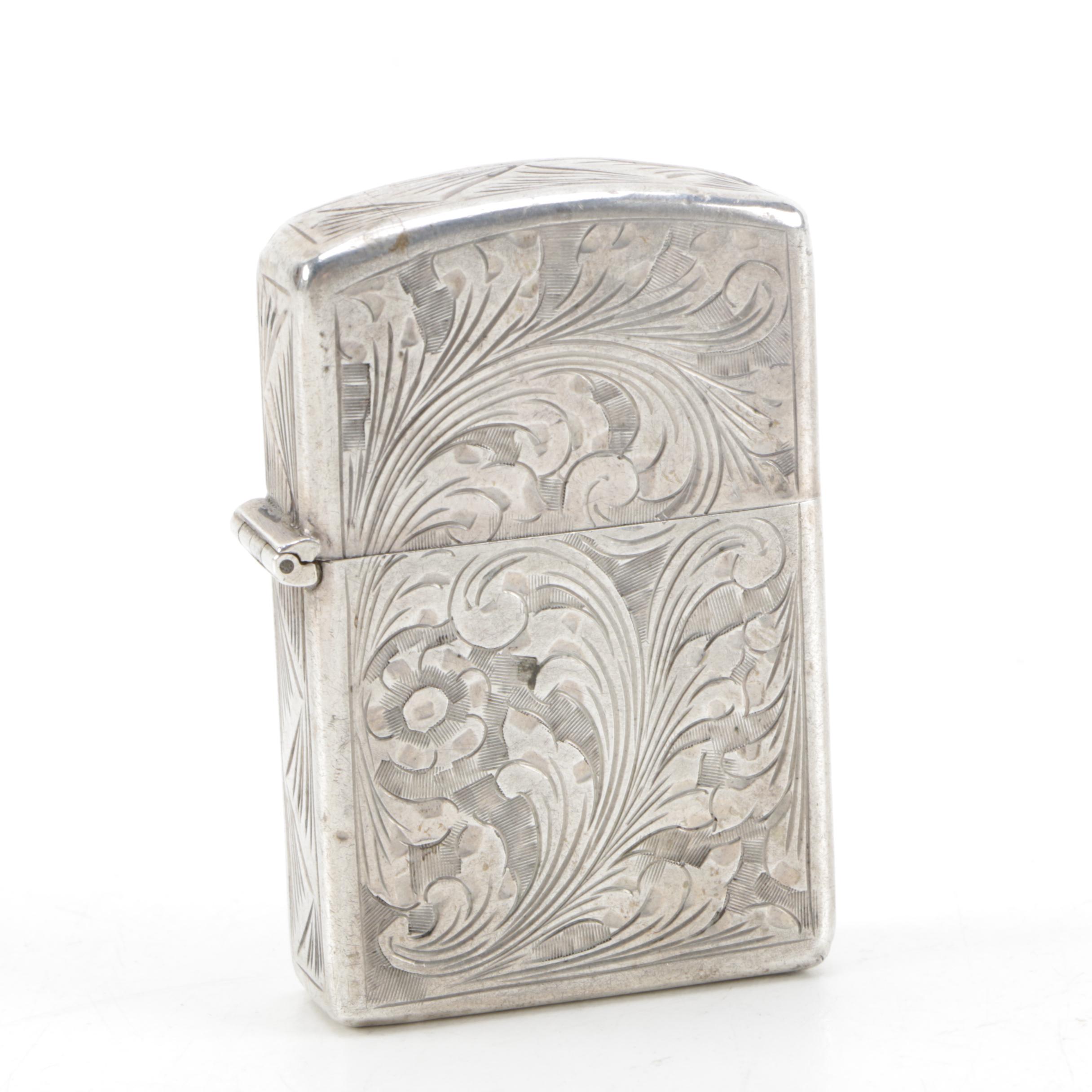 800 Silver Cigarette Lighter