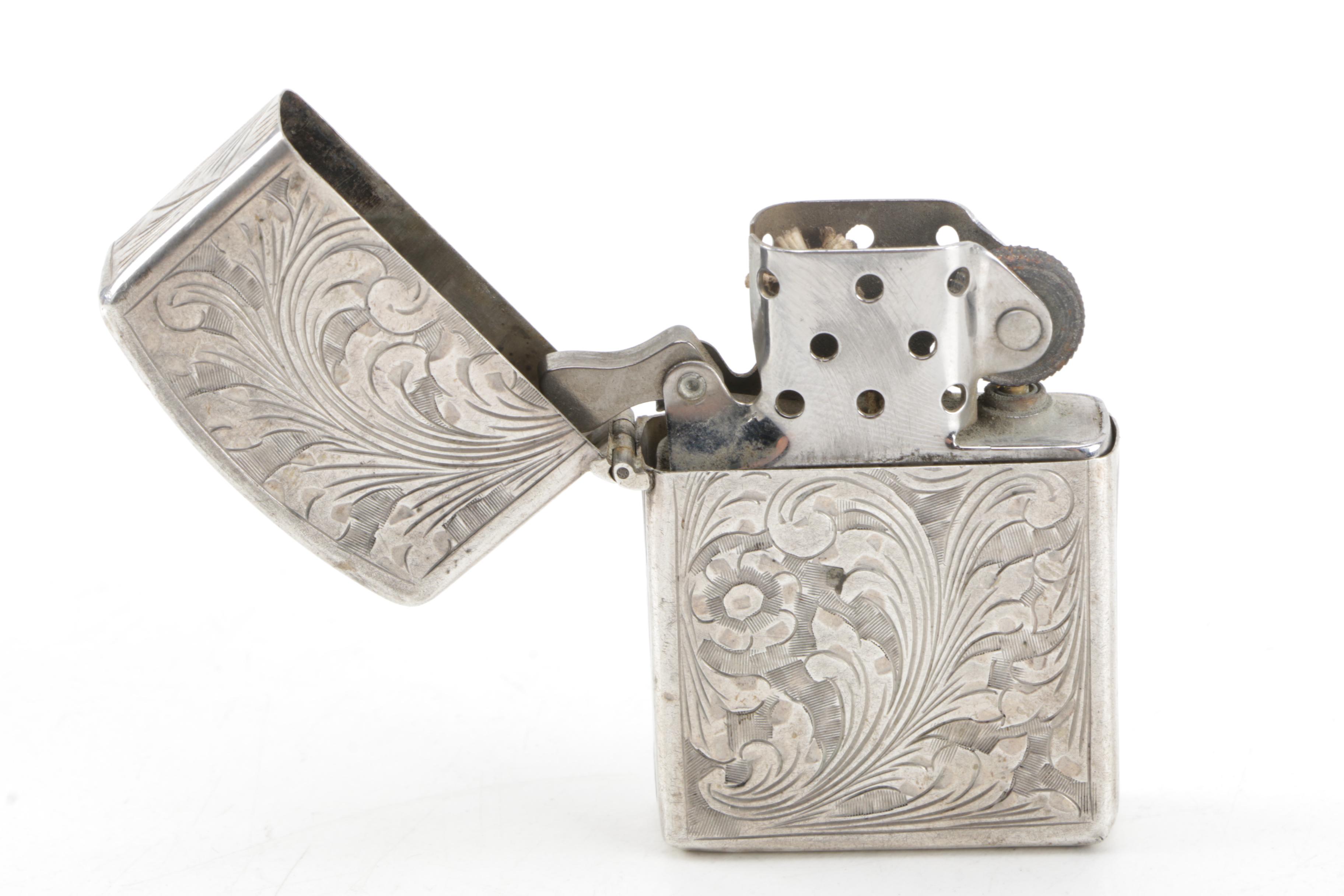 800 Silver Cigarette Lighter