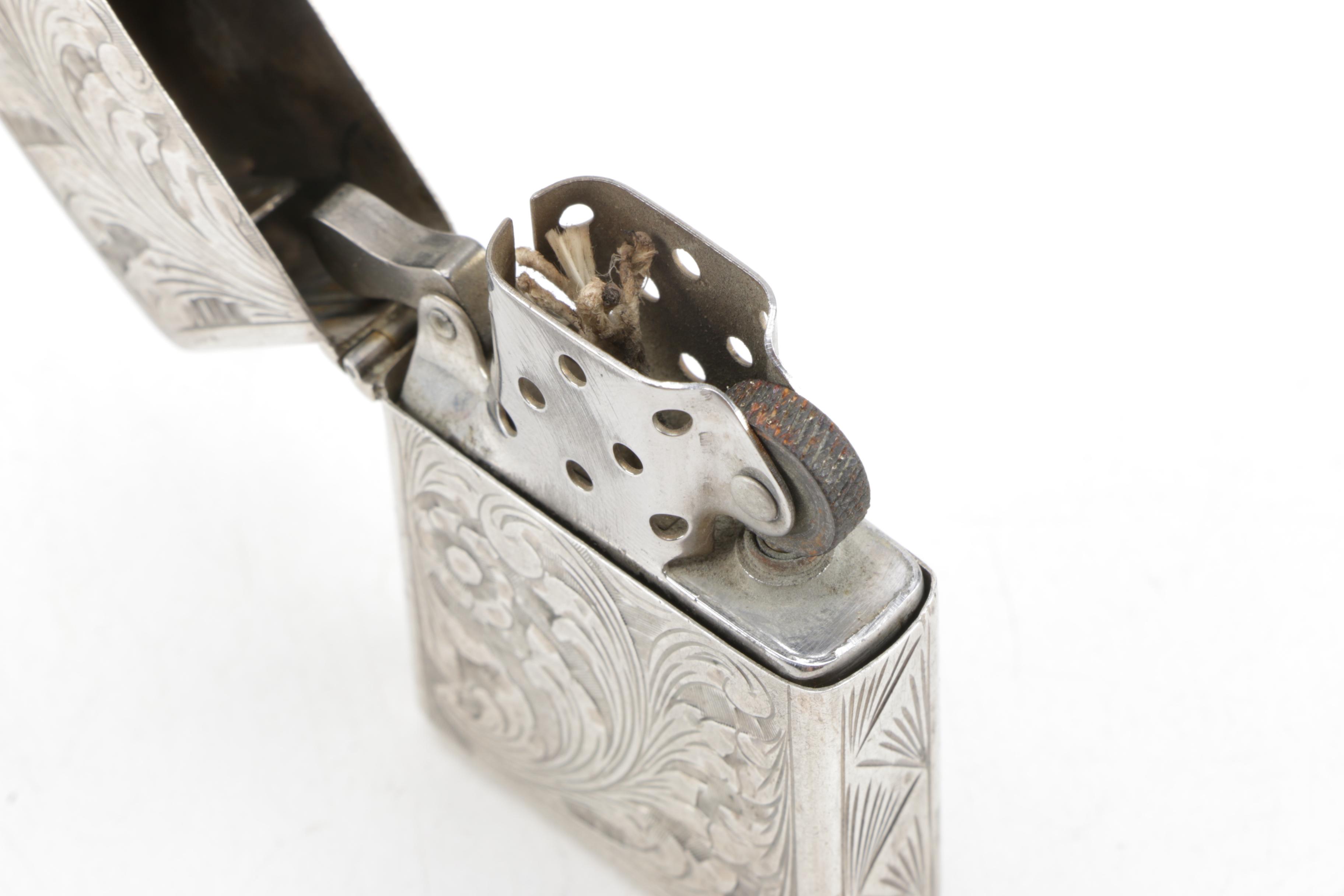 800 Silver Cigarette Lighter