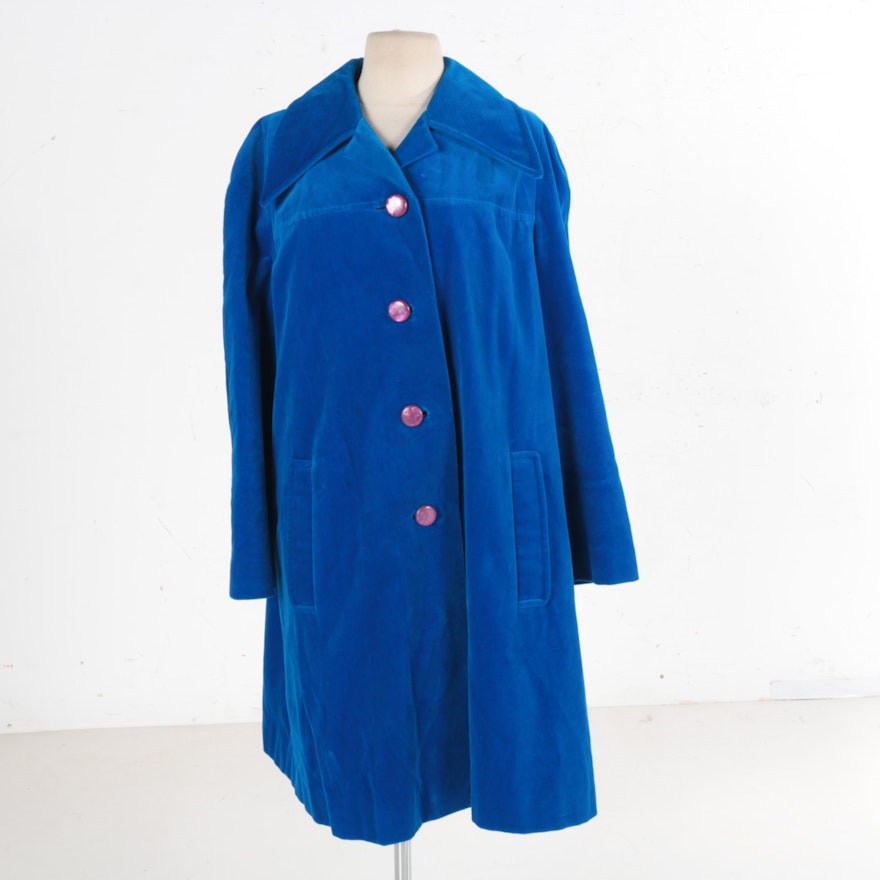 Women's Surrey Classics of Canada Blue Velour Coat