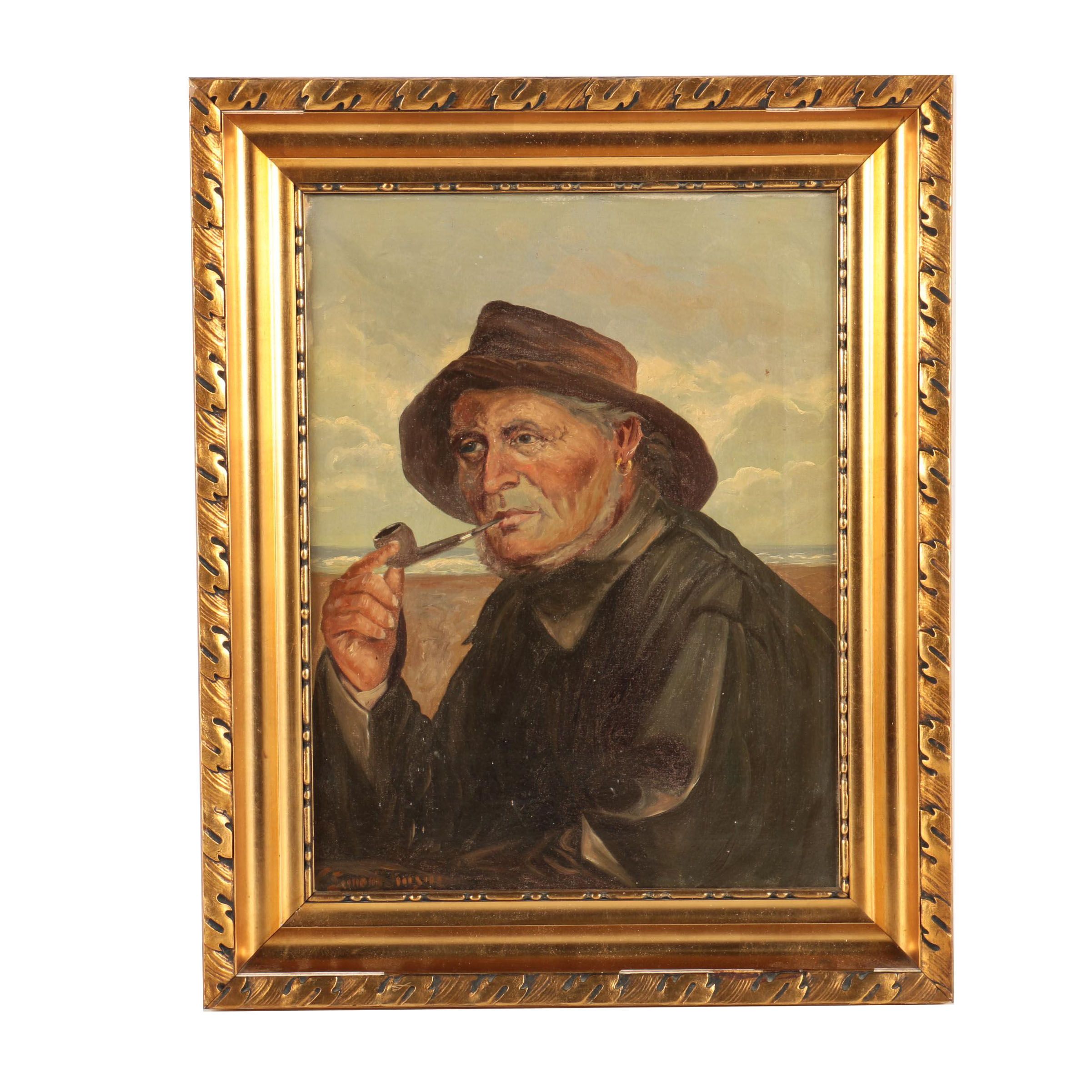 Facsimile Oil Painting on Canvas After Michael Ancher