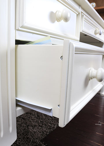 Contemporary Painted White Wood Desk