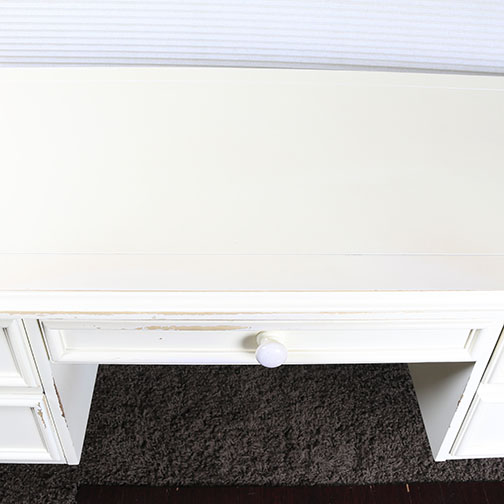 Contemporary Painted White Wood Desk