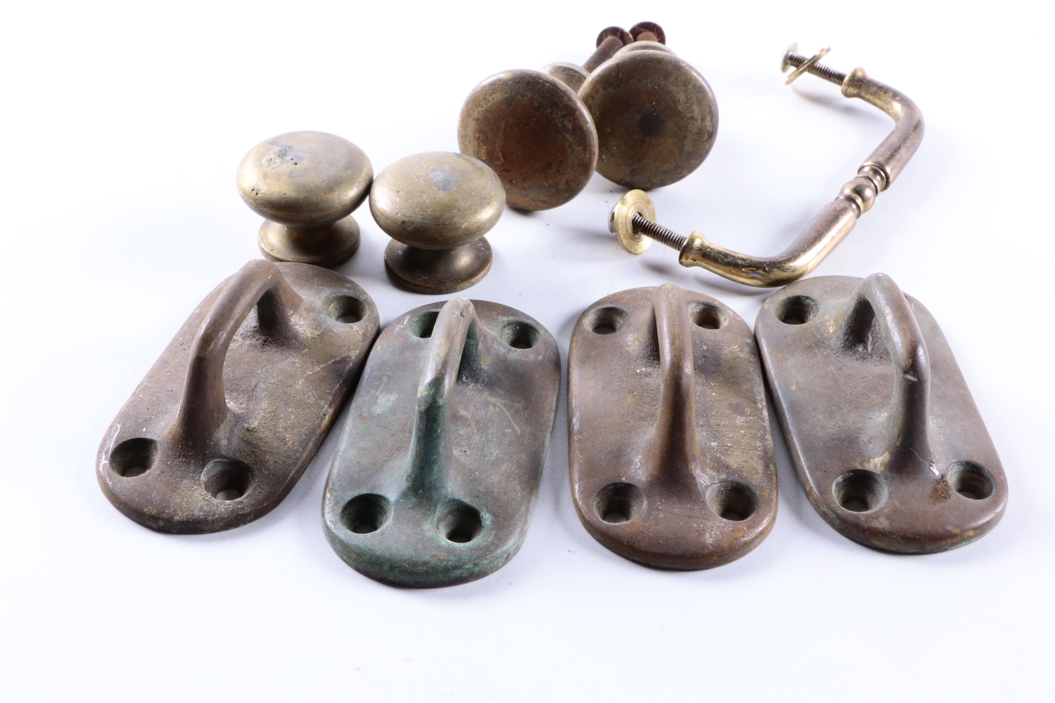 Assortment of Brass and Metal Drawer Hardware