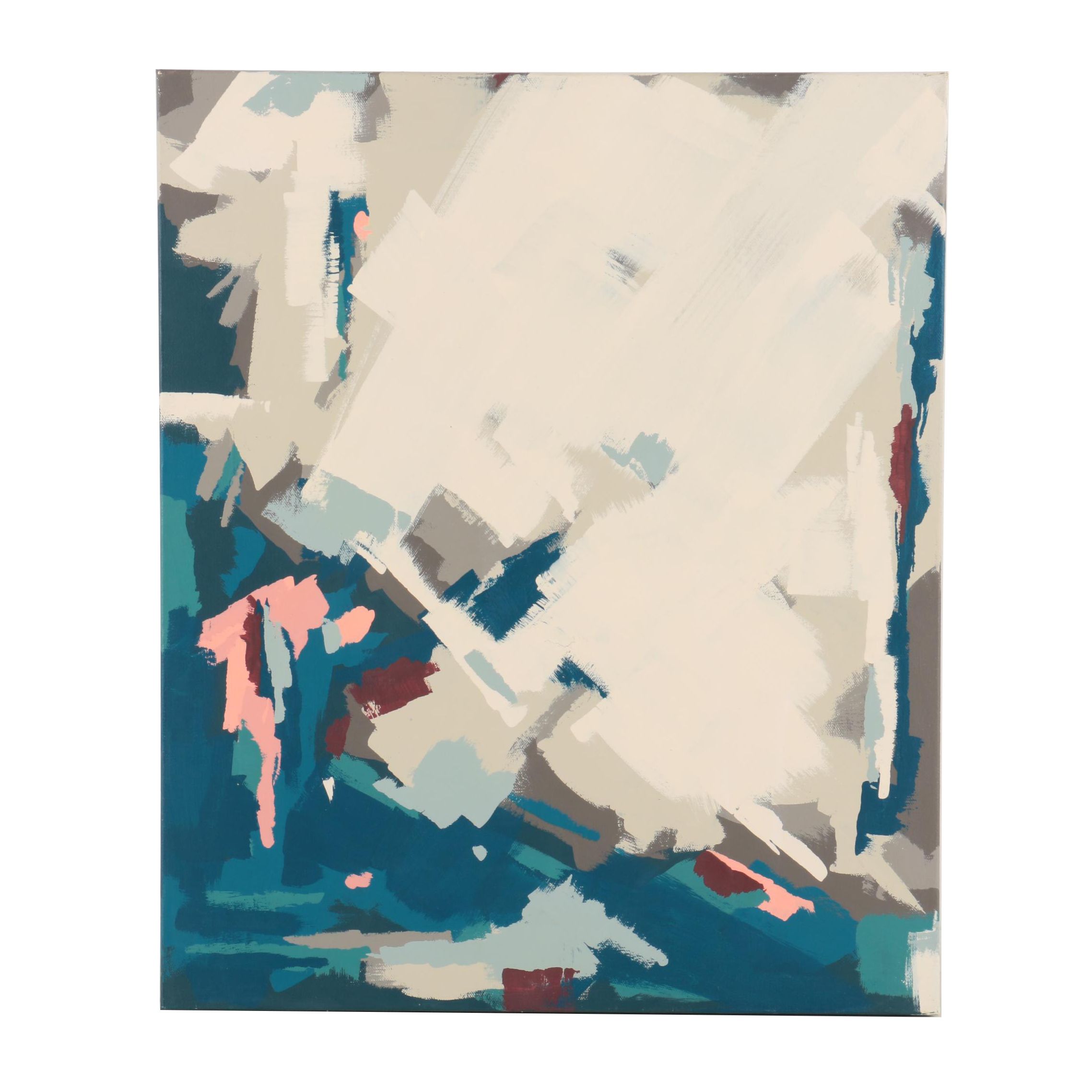 Abstract Acrylic Painting on Canvas "Ghost Pines" by Gina Julian