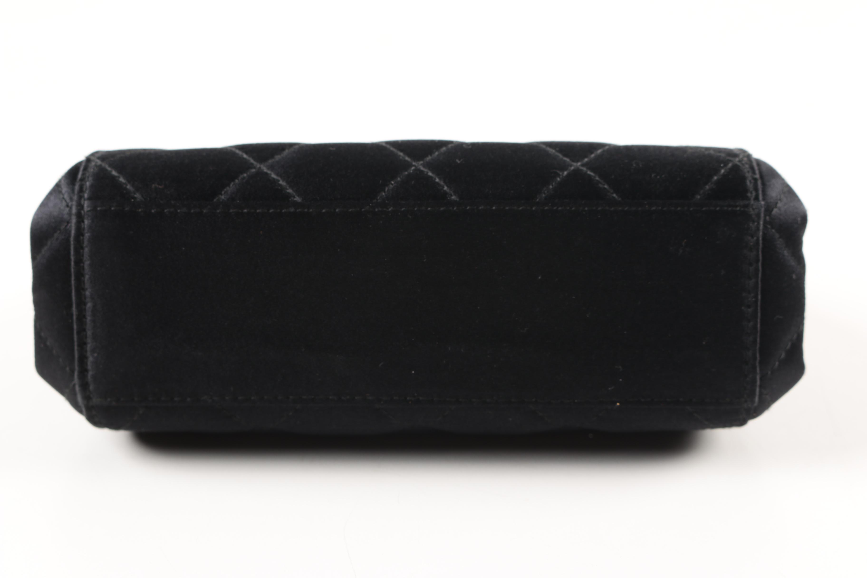 1990s Chanel Quilted Satin Mini Frame Bag