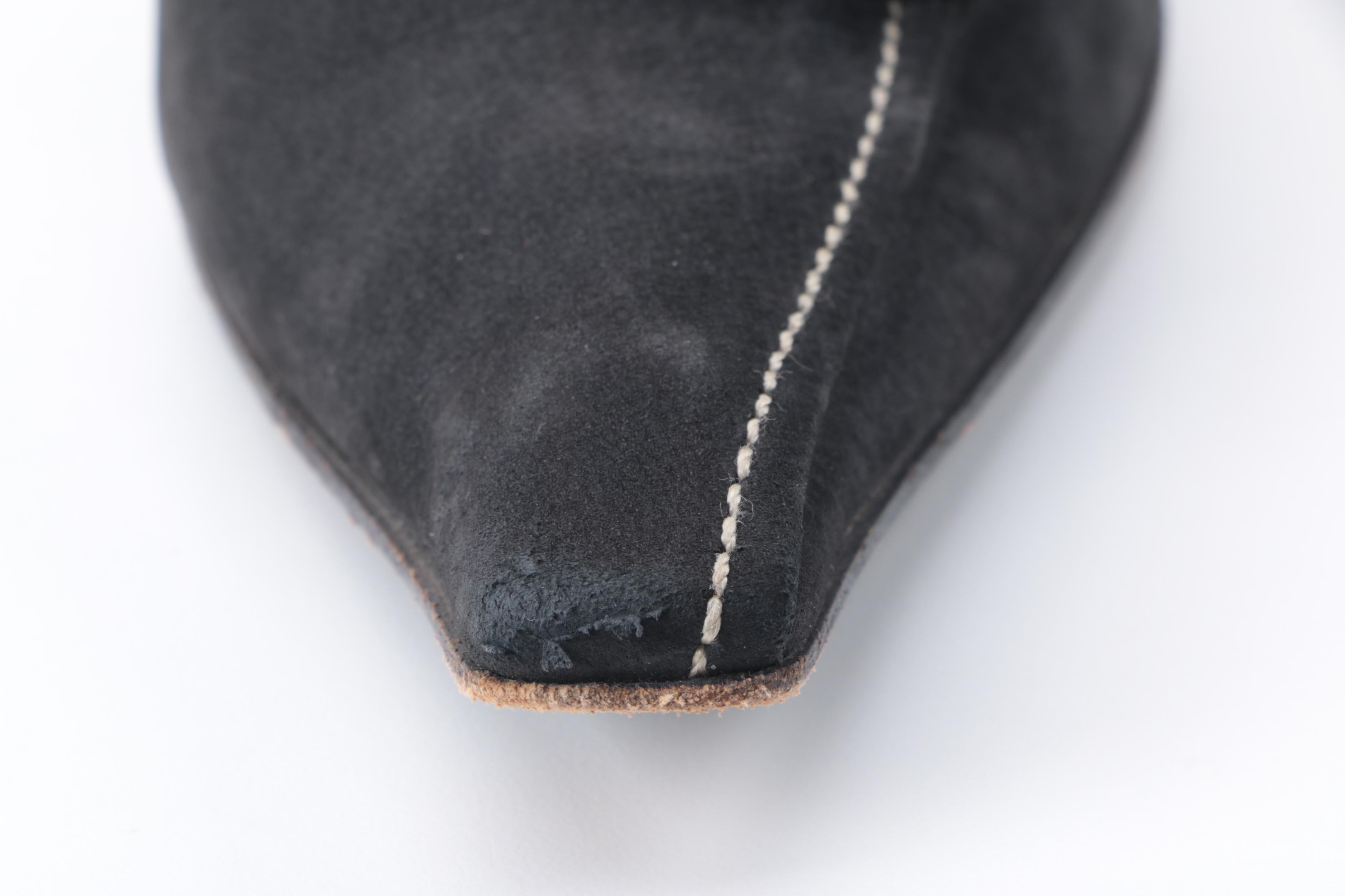 Prada Black Suede Heels