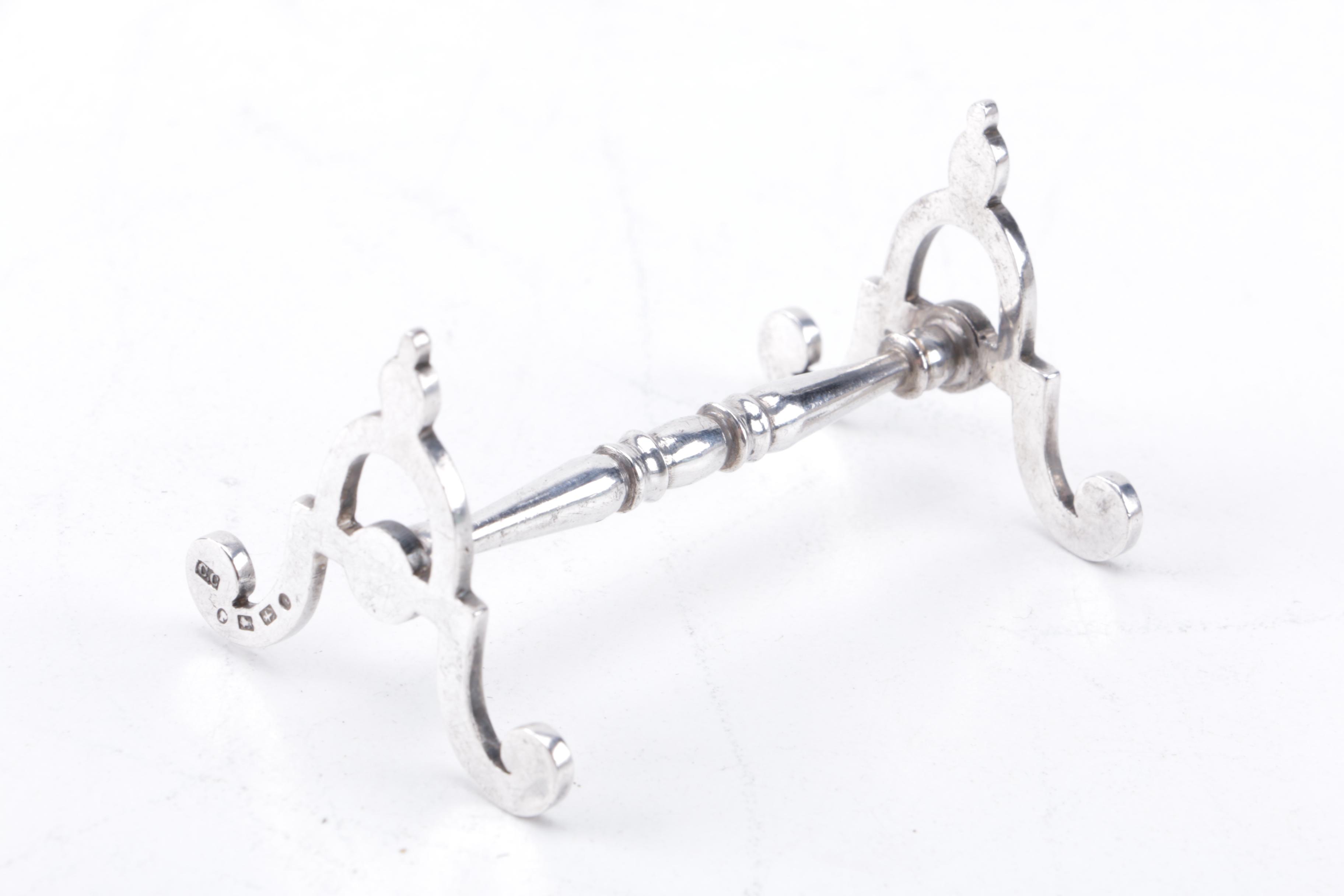 English Sterling Silver Box and Knife Rest by Birmingham Silversmiths