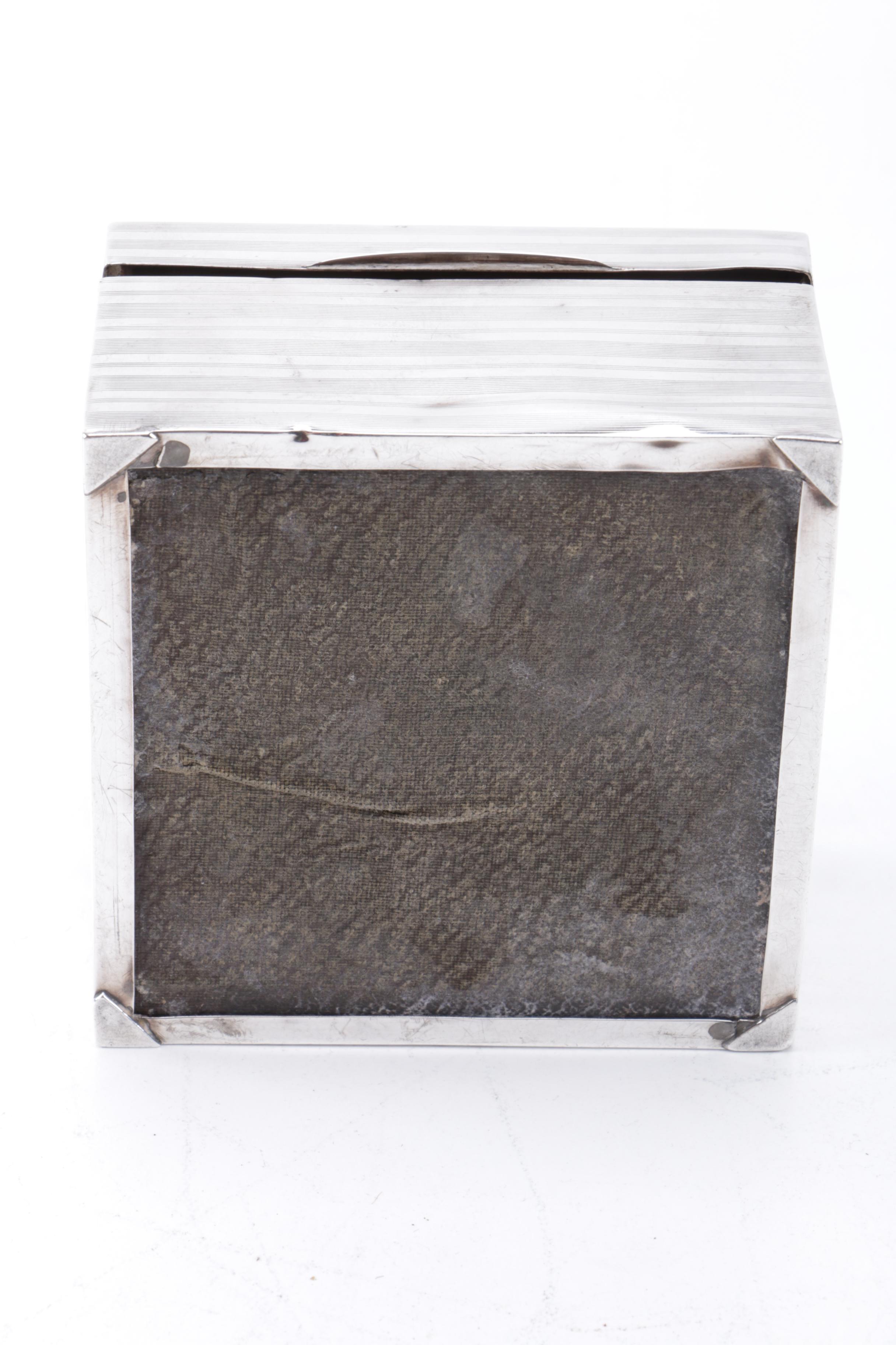 English Sterling Silver Box and Knife Rest by Birmingham Silversmiths