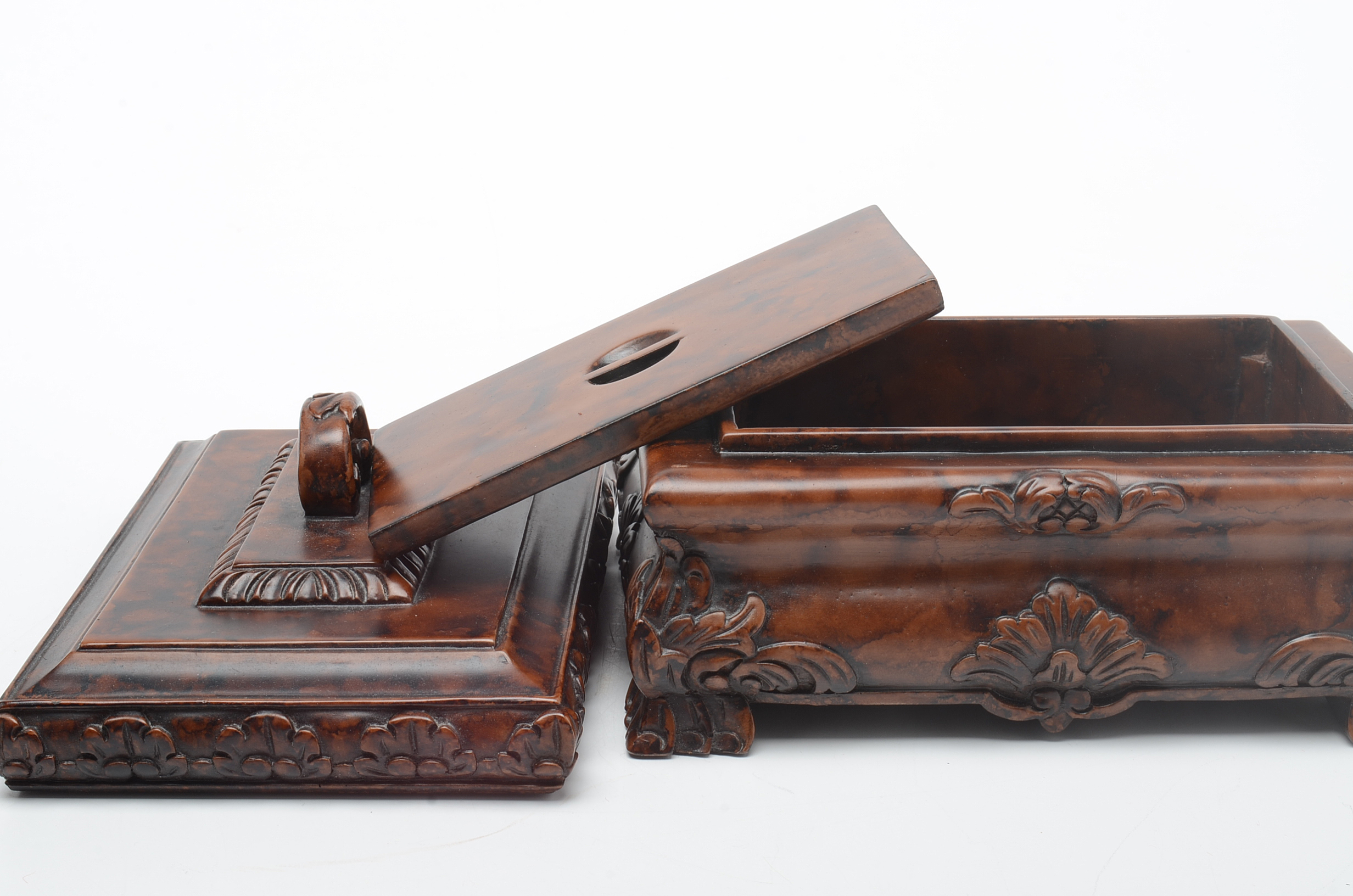 Pairing of Carved Resin Boxes