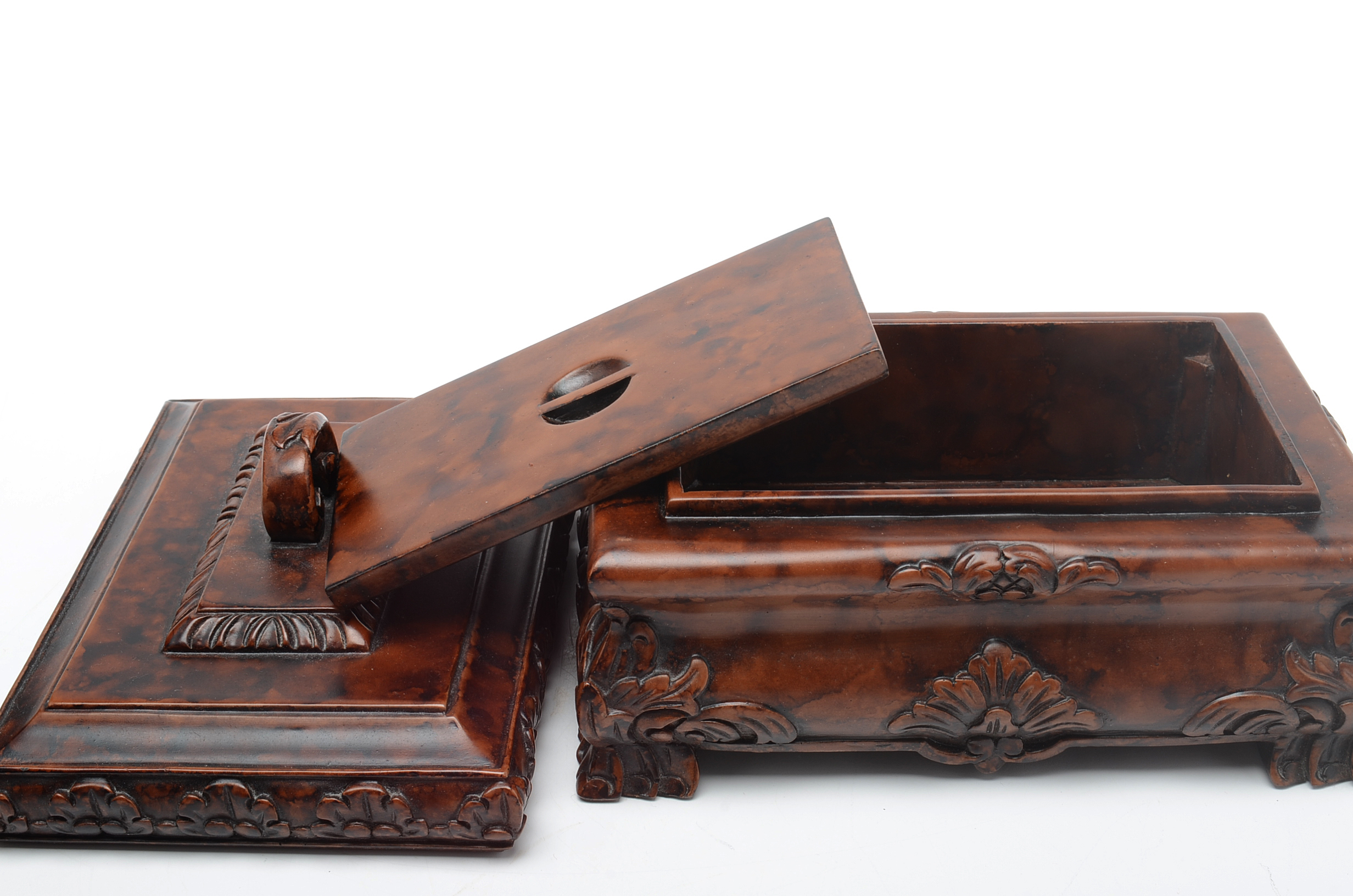 Pairing of Carved Resin Boxes