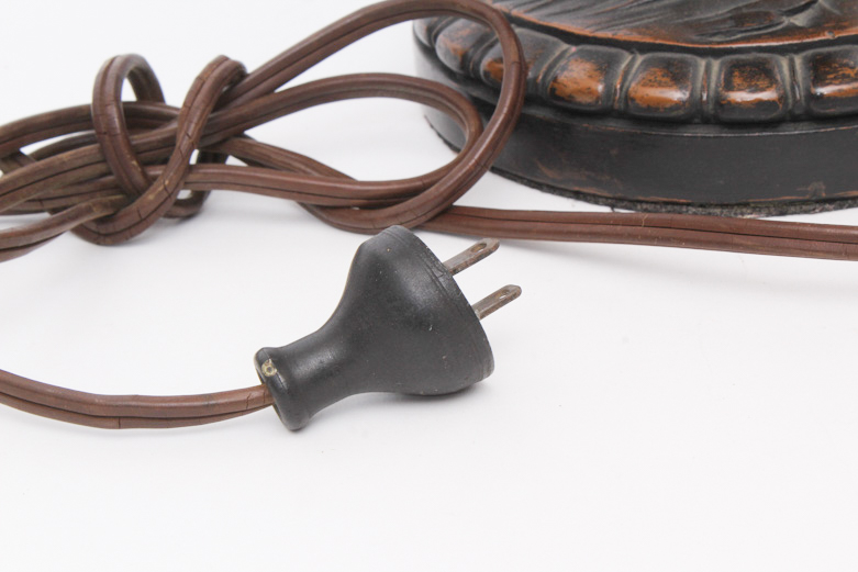 Tiffany Style Stained Glass Table Lamp with Bronze Base