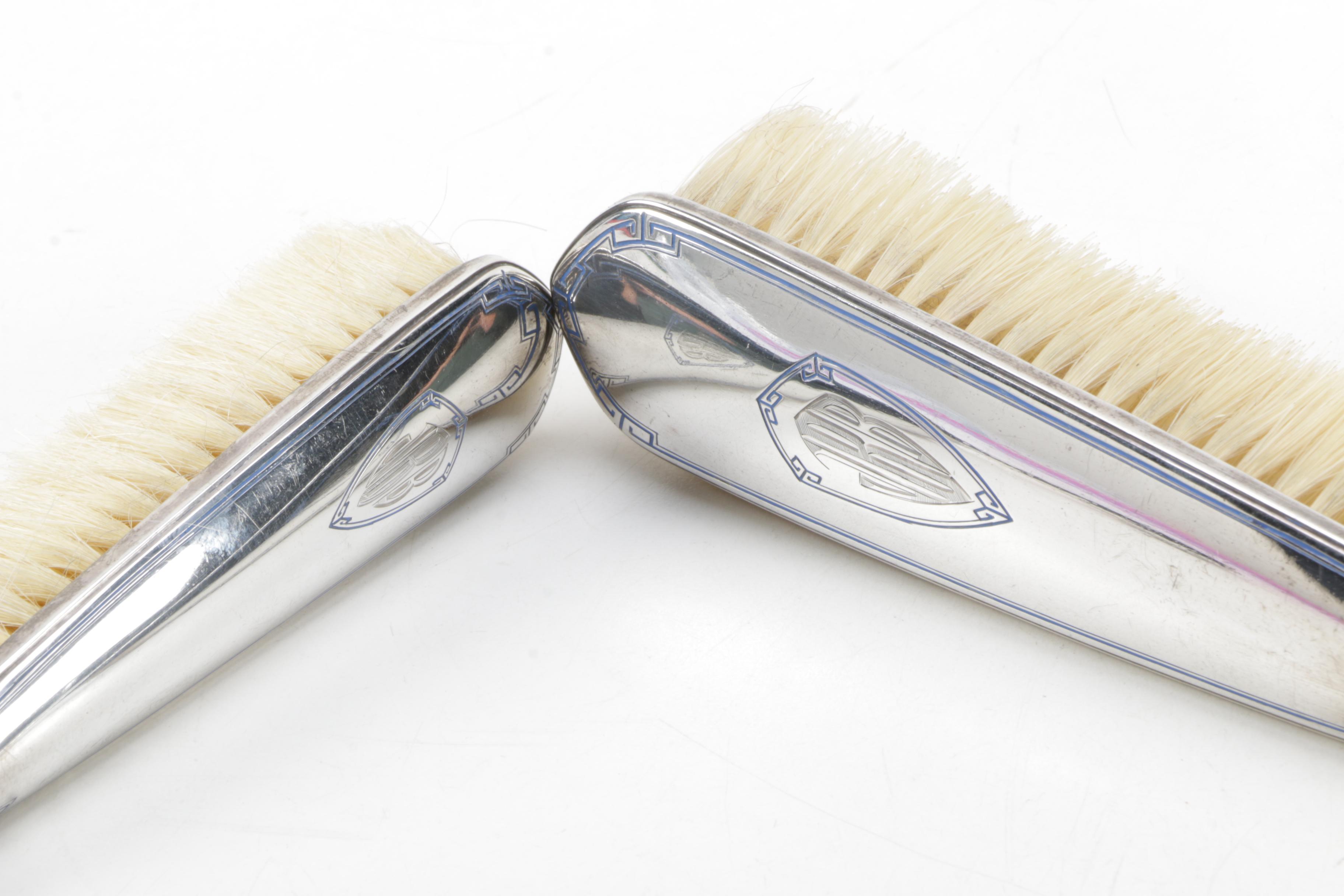 Pair of La Pierre Mfg. Co. Sterling Silver Brushes