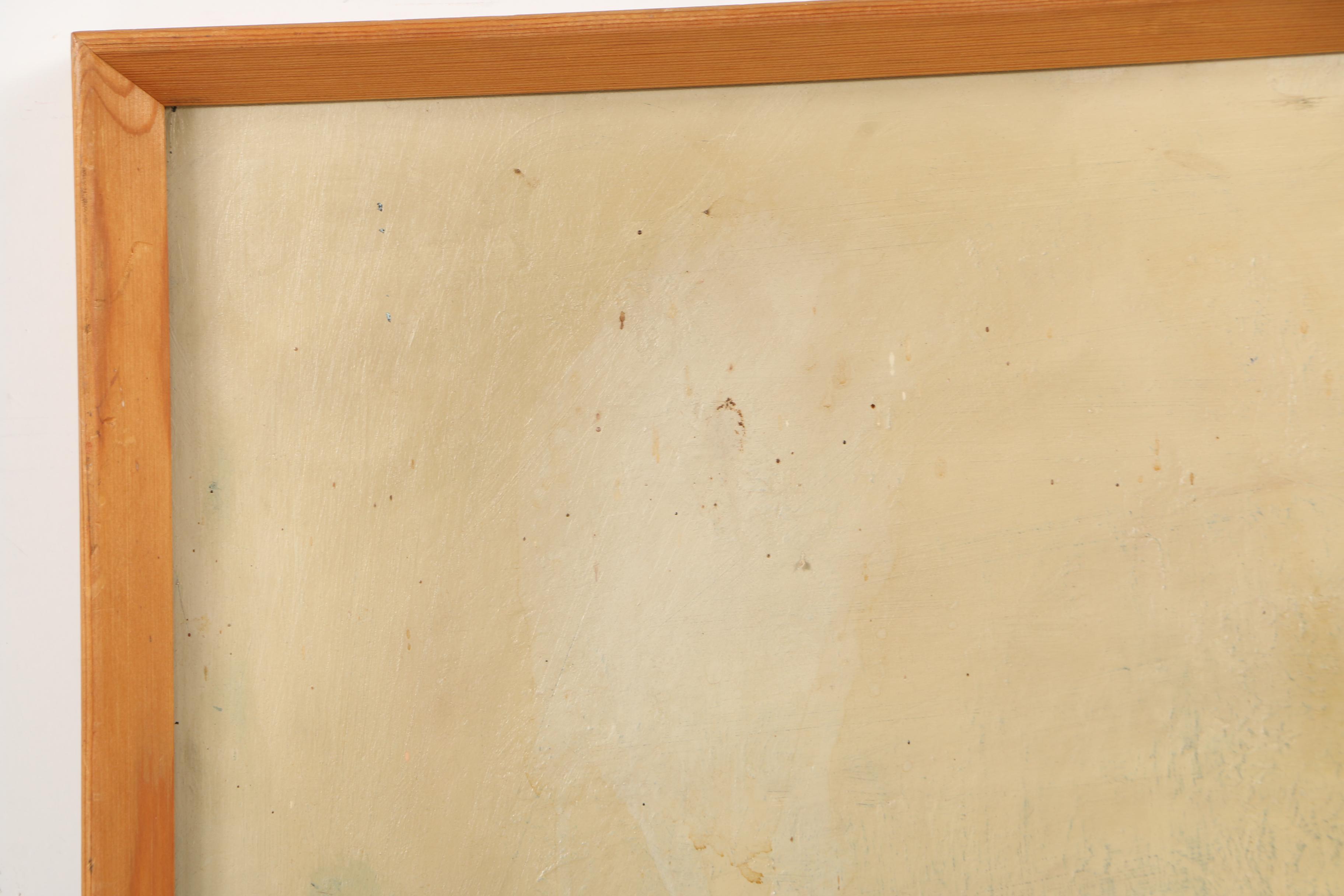 1963 Oil Painting on Panel of Still Life with Flowers