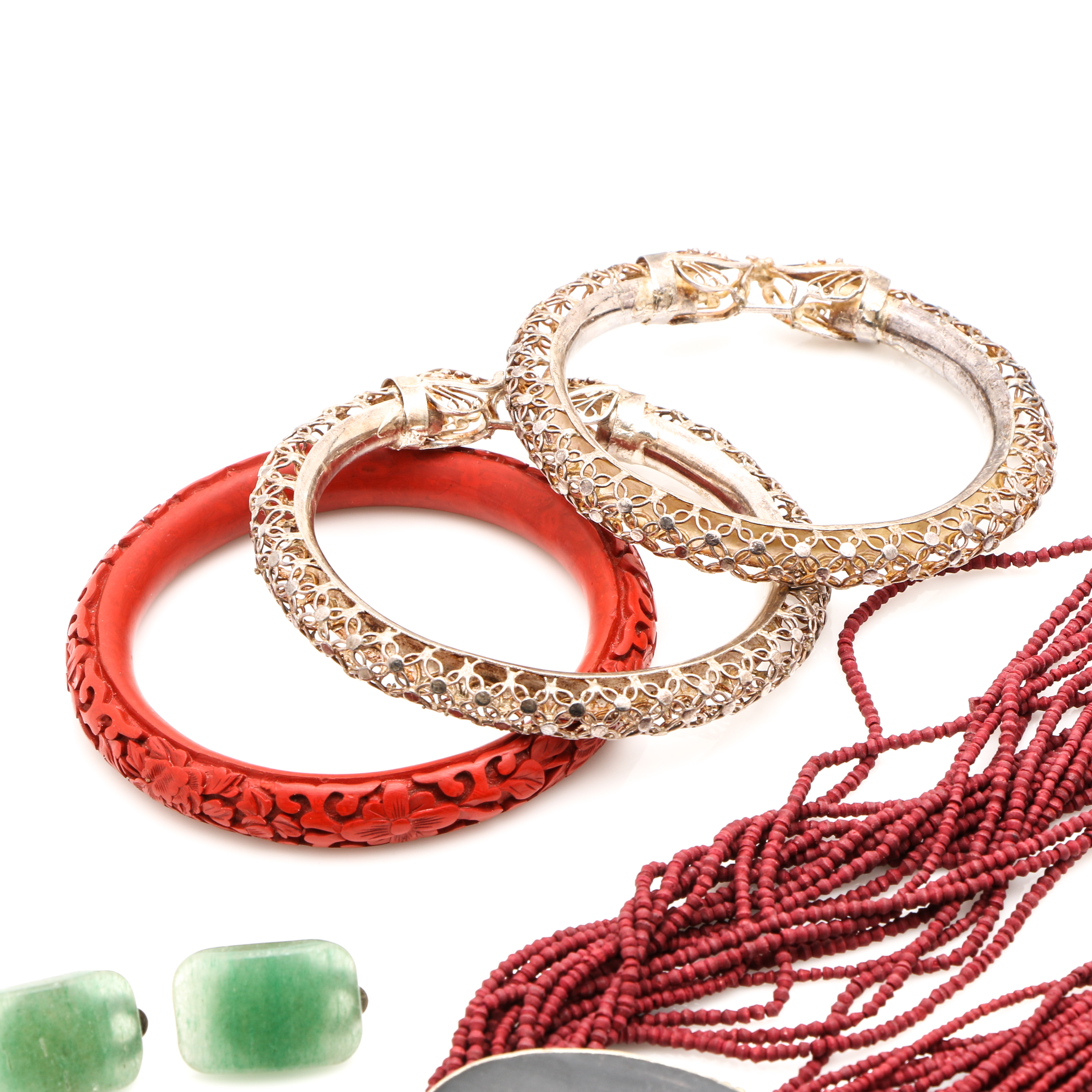 Asian Inspired Jewelry Featuring Bowenite and Dyed Jadeite