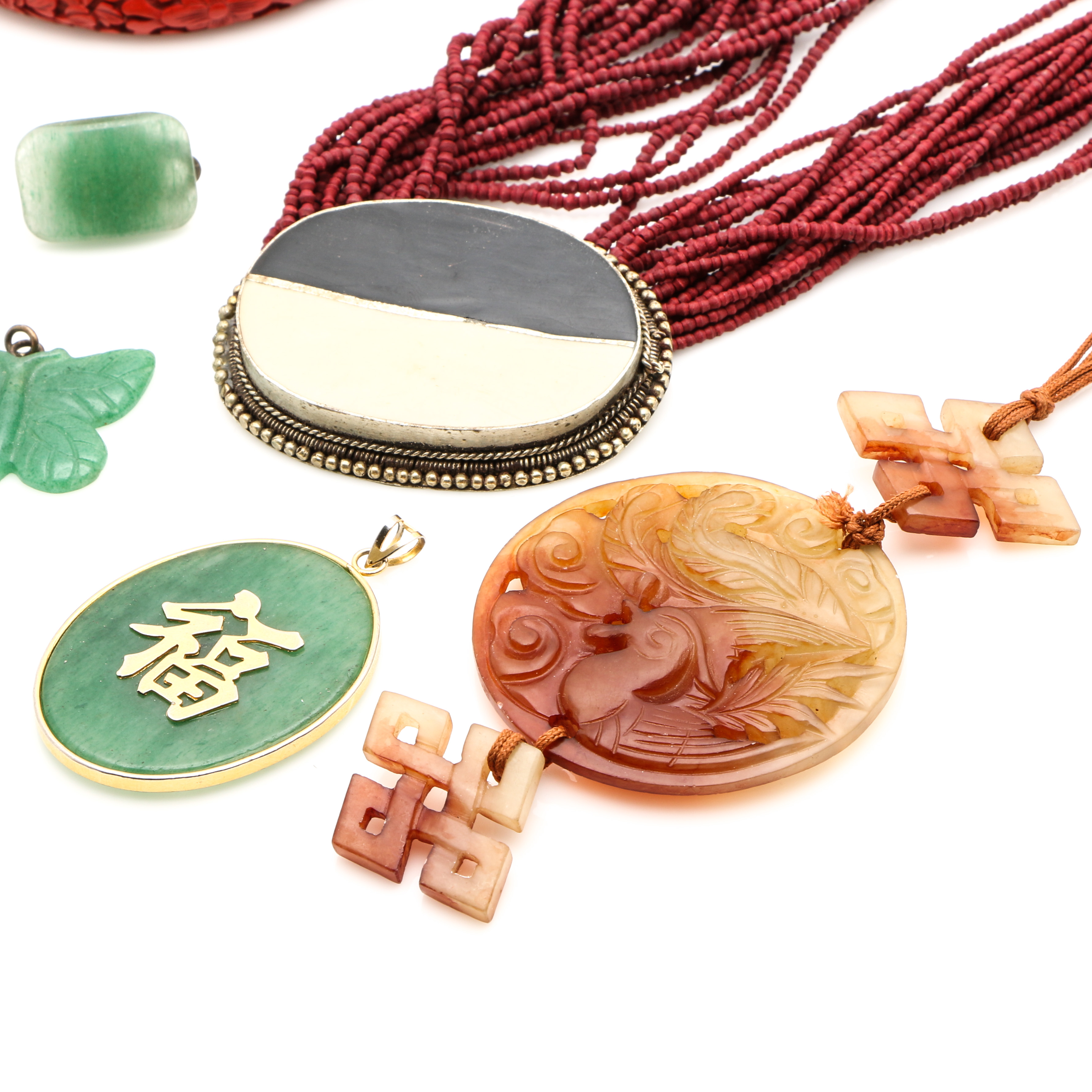 Asian Inspired Jewelry Featuring Bowenite and Dyed Jadeite