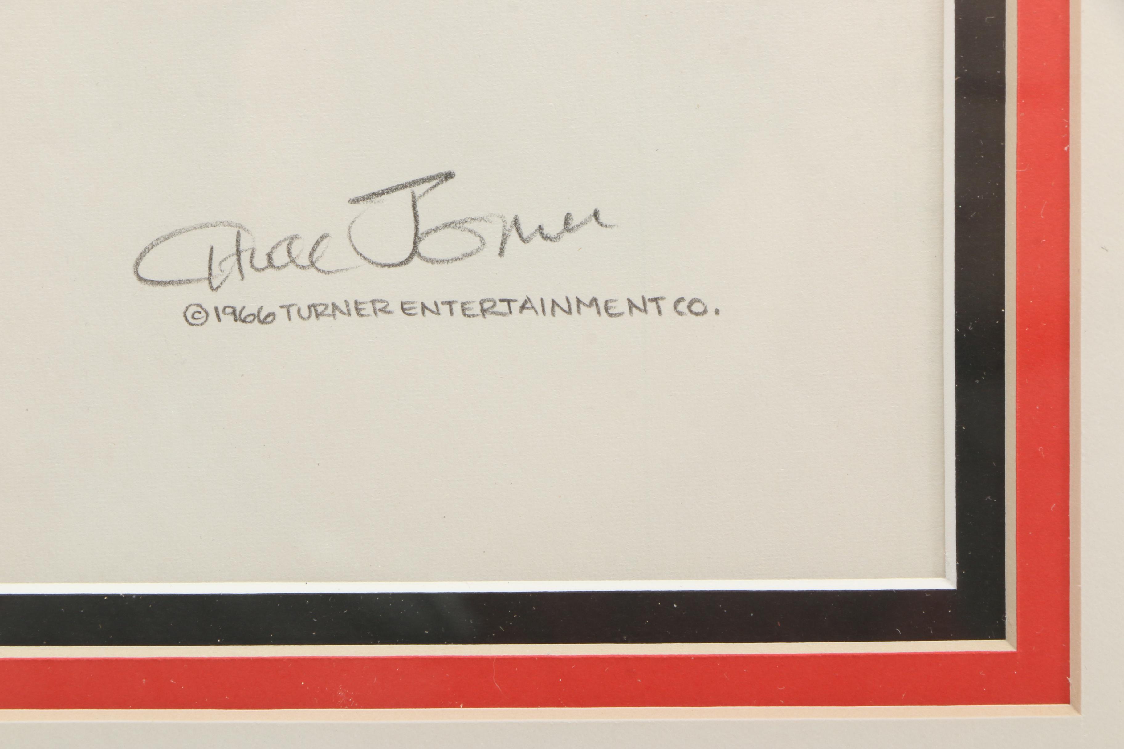 Graphite Drawing and Animation Cel From "How the Grinch Stole Christmas"