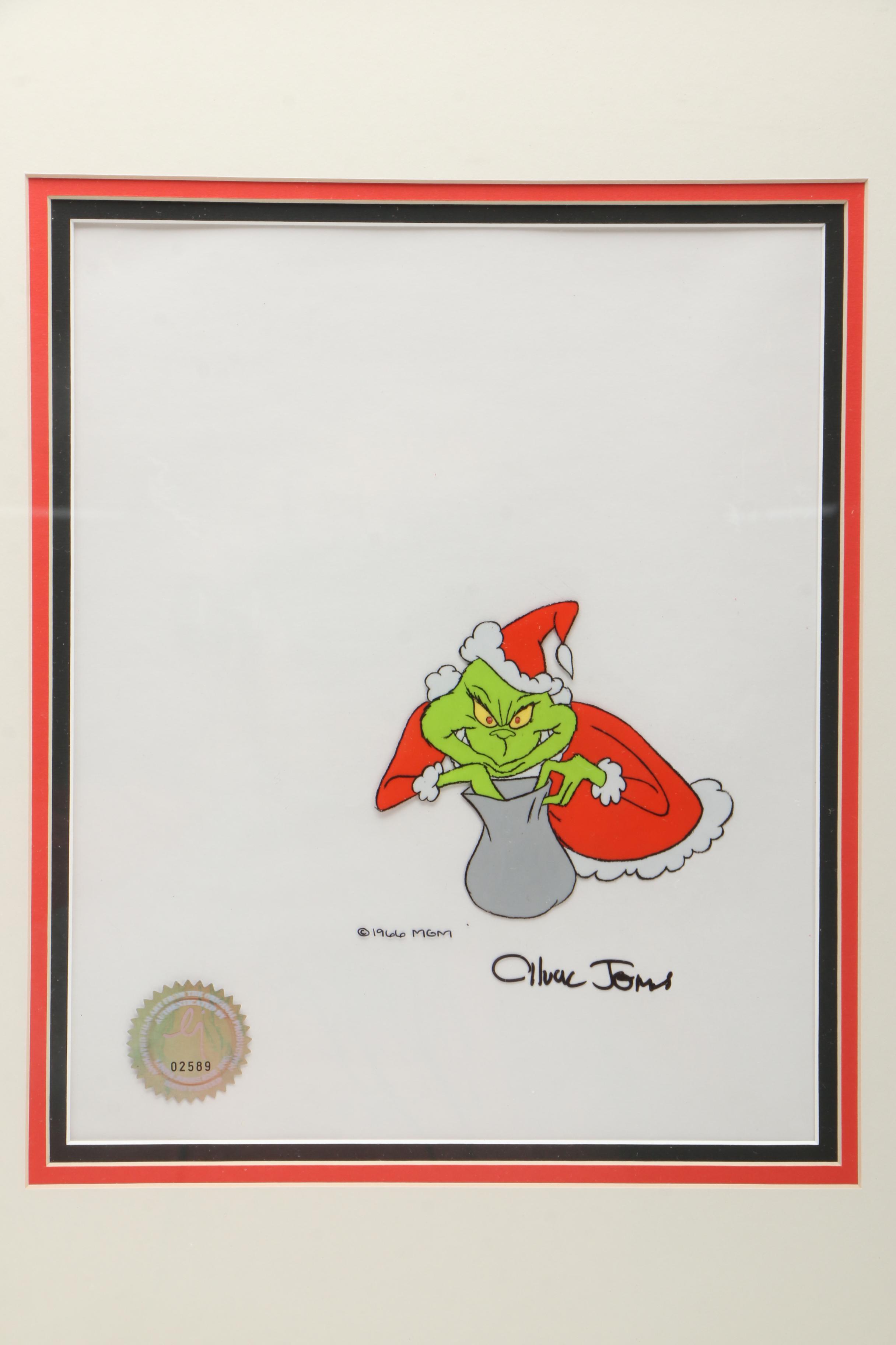 Graphite Drawing and Animation Cel From "How the Grinch Stole Christmas"