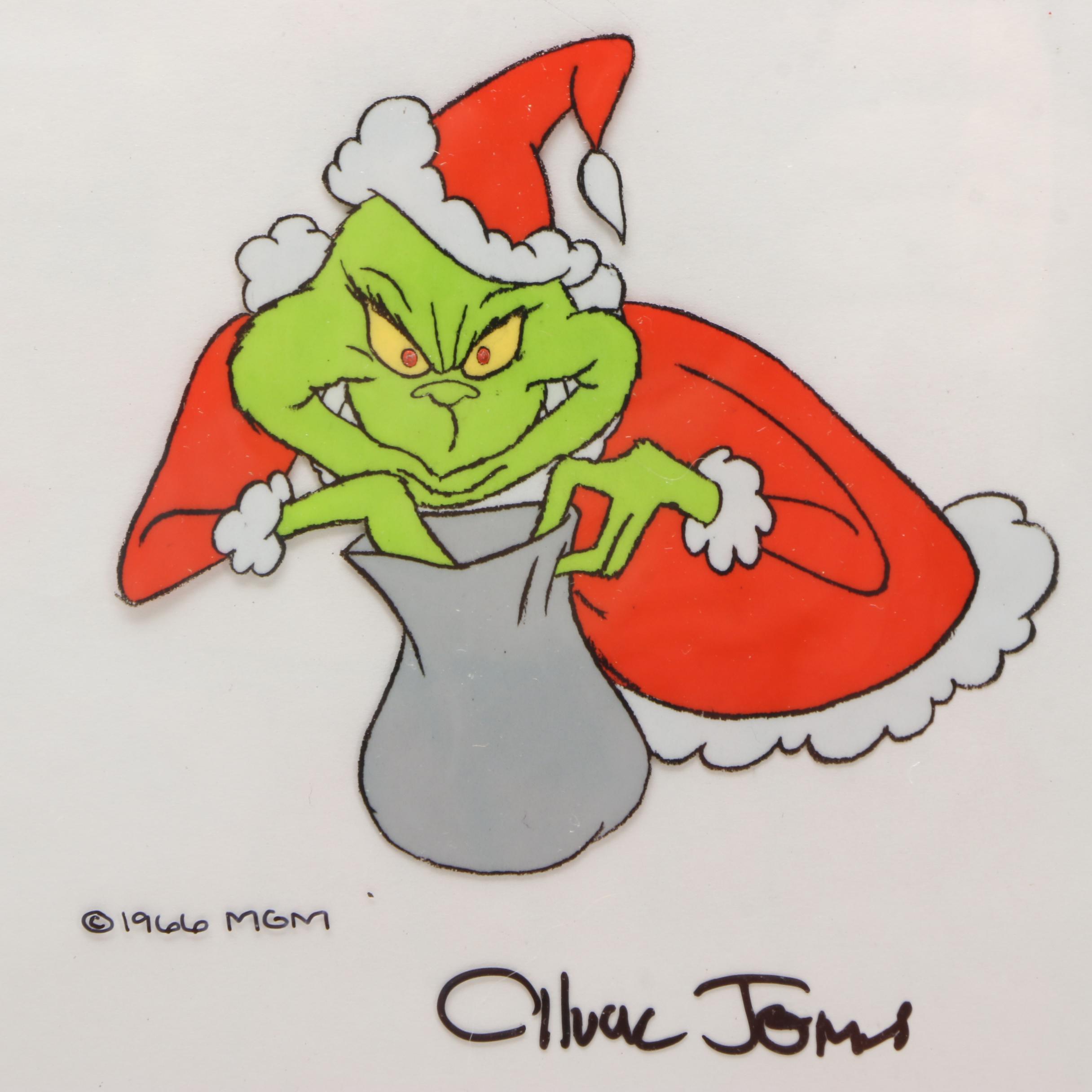 Graphite Drawing and Animation Cel From "How the Grinch Stole Christmas"