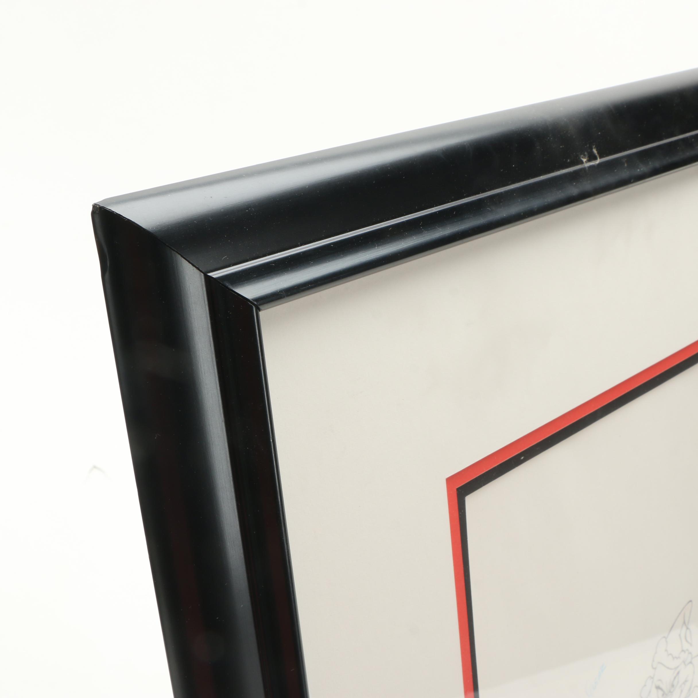 Graphite Drawing and Animation Cel From "How the Grinch Stole Christmas"