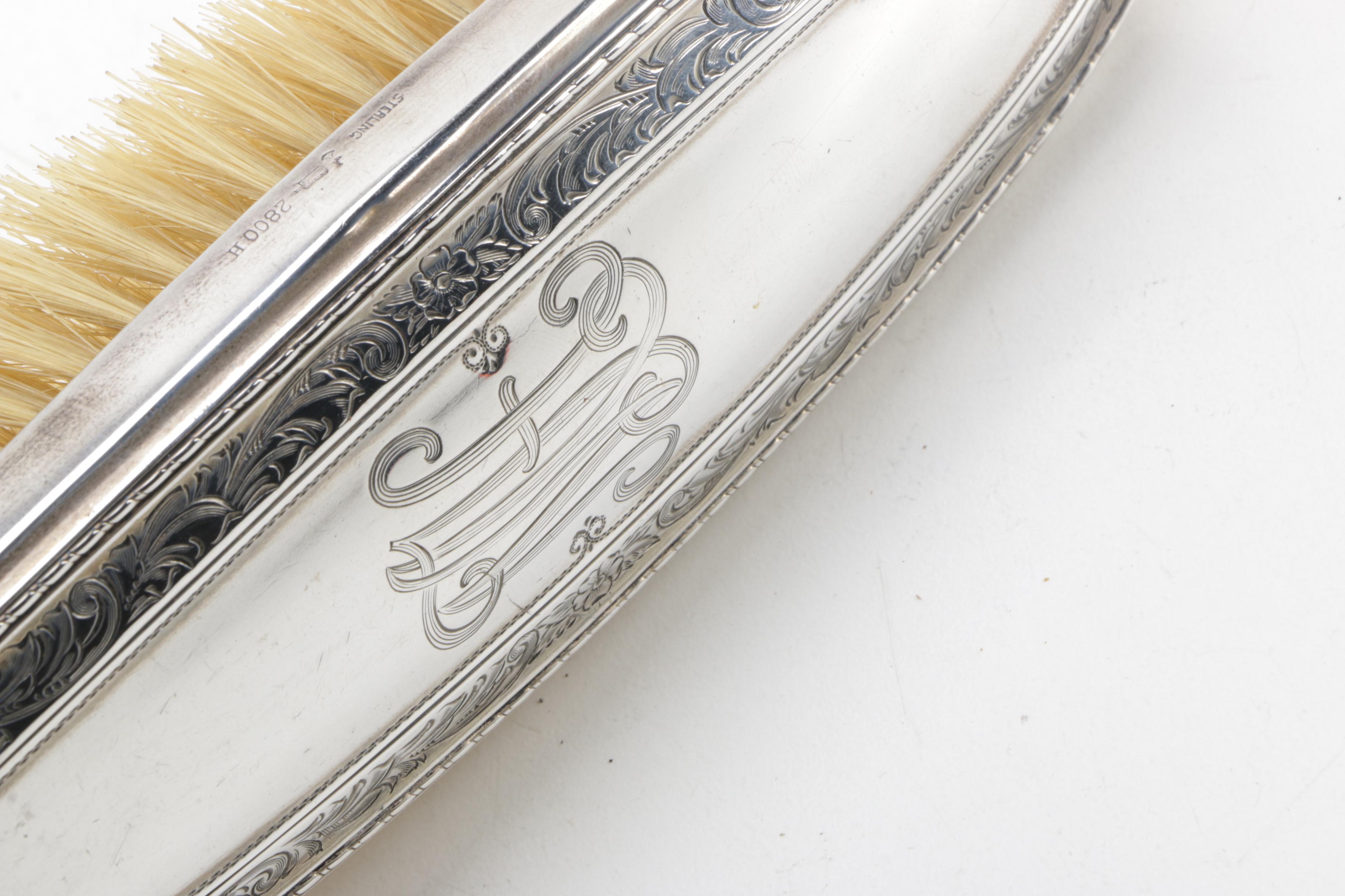 Wm. B. Kerr & Co. and Webster Company Sterling Handle Clothes Brushes