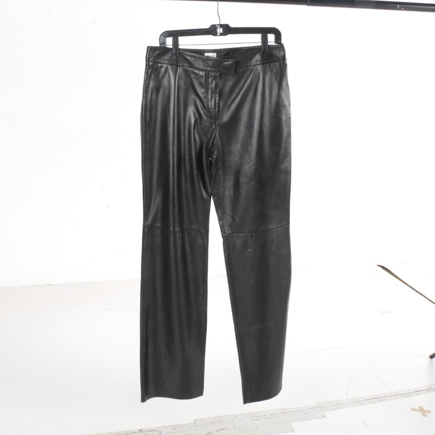 Women's Armani Collezioni Leather Pants