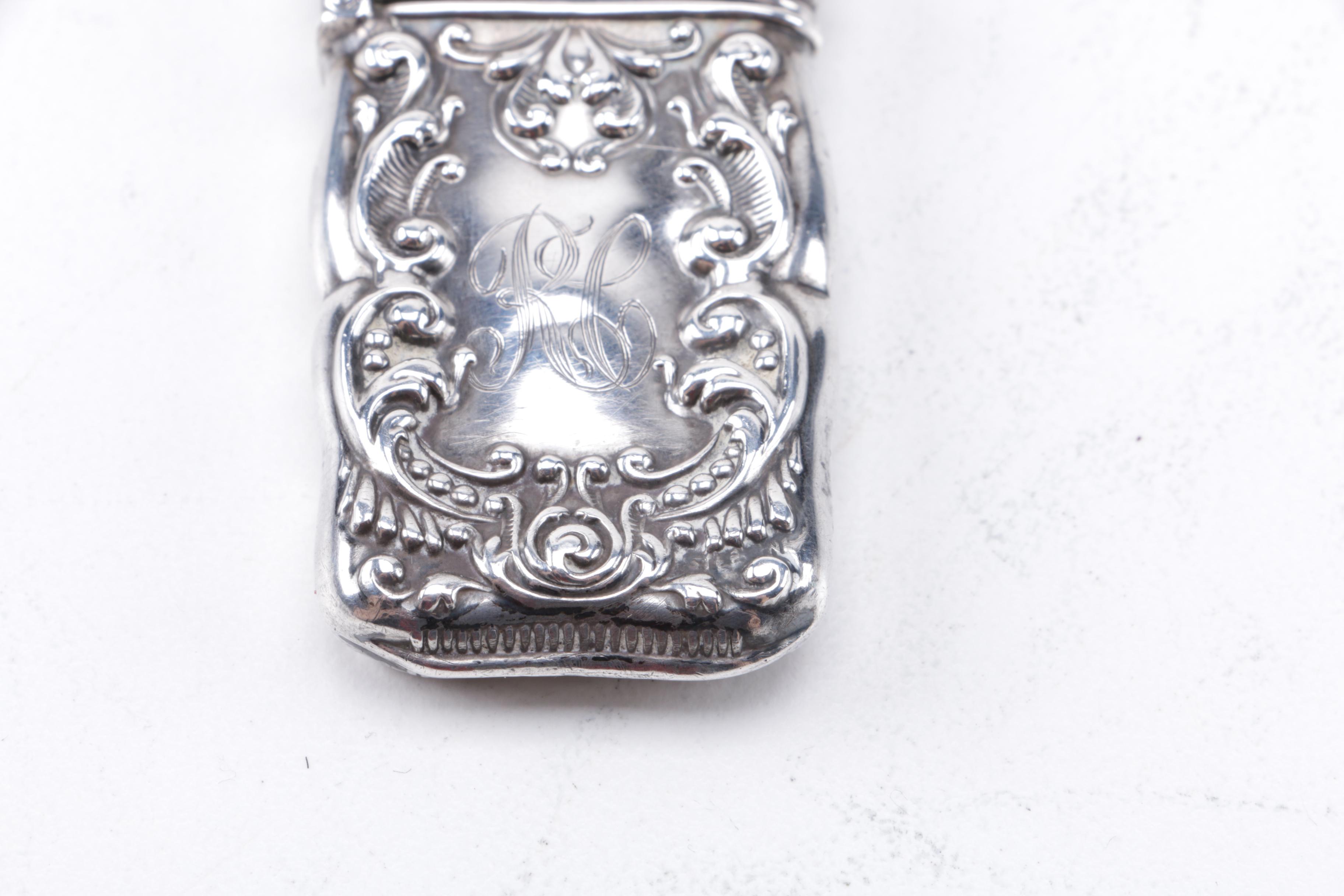 Sterling Matchbox and Lighter Cases and Pedometer with Tiffany & Co. Case