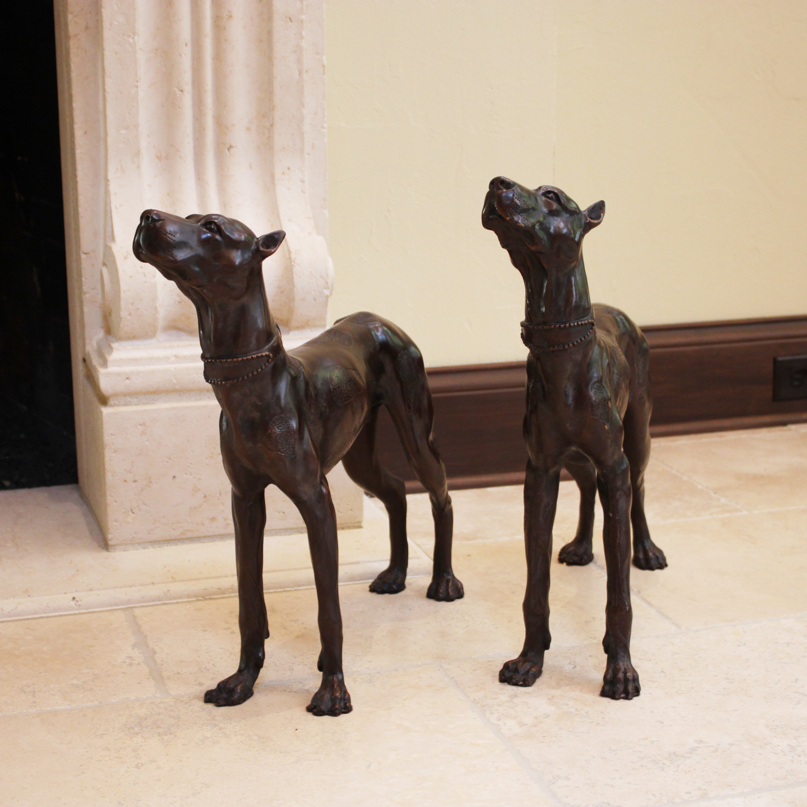 Cast Metal Great Dane Statues
