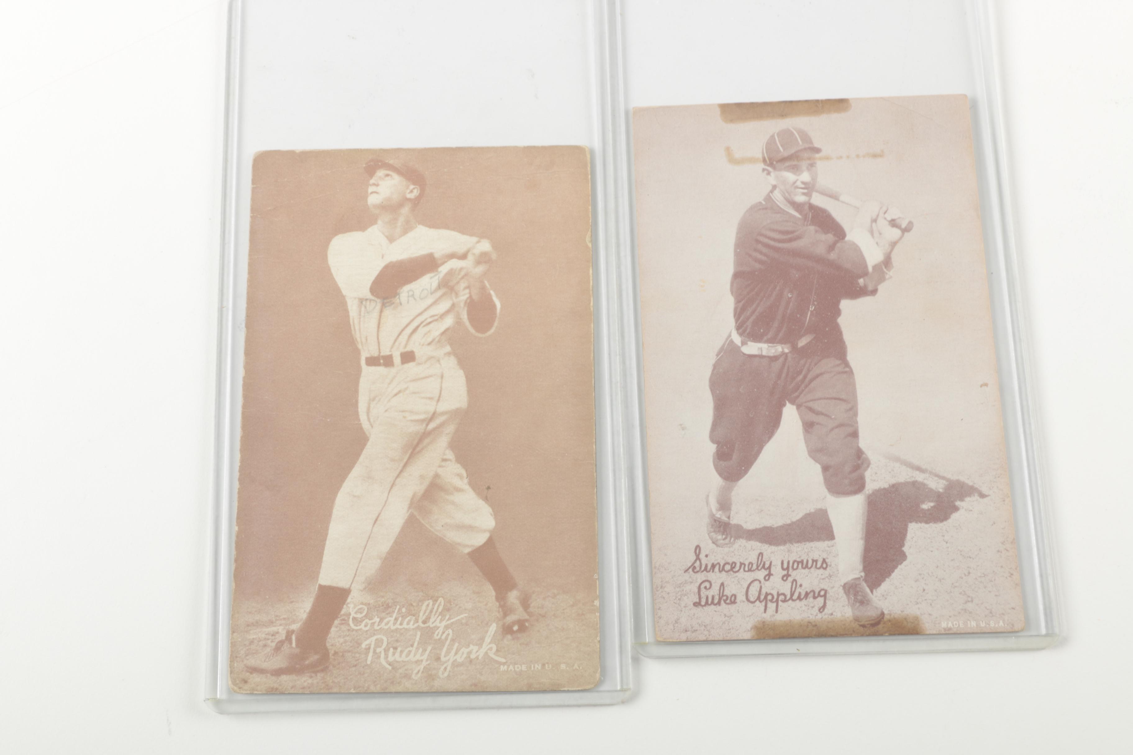 Collection of Exhibit Salutation Baseball Cards