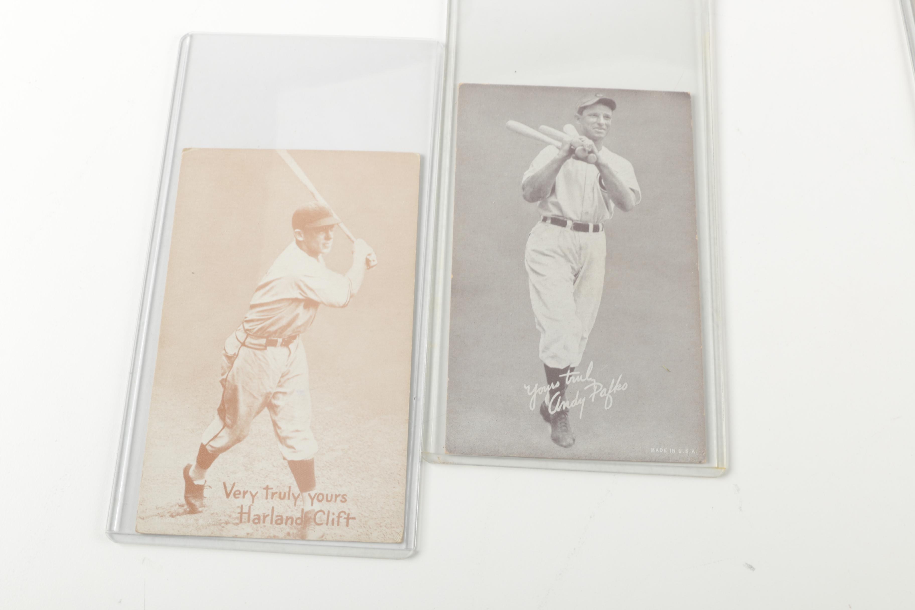 Collection of Exhibit Salutation Baseball Cards