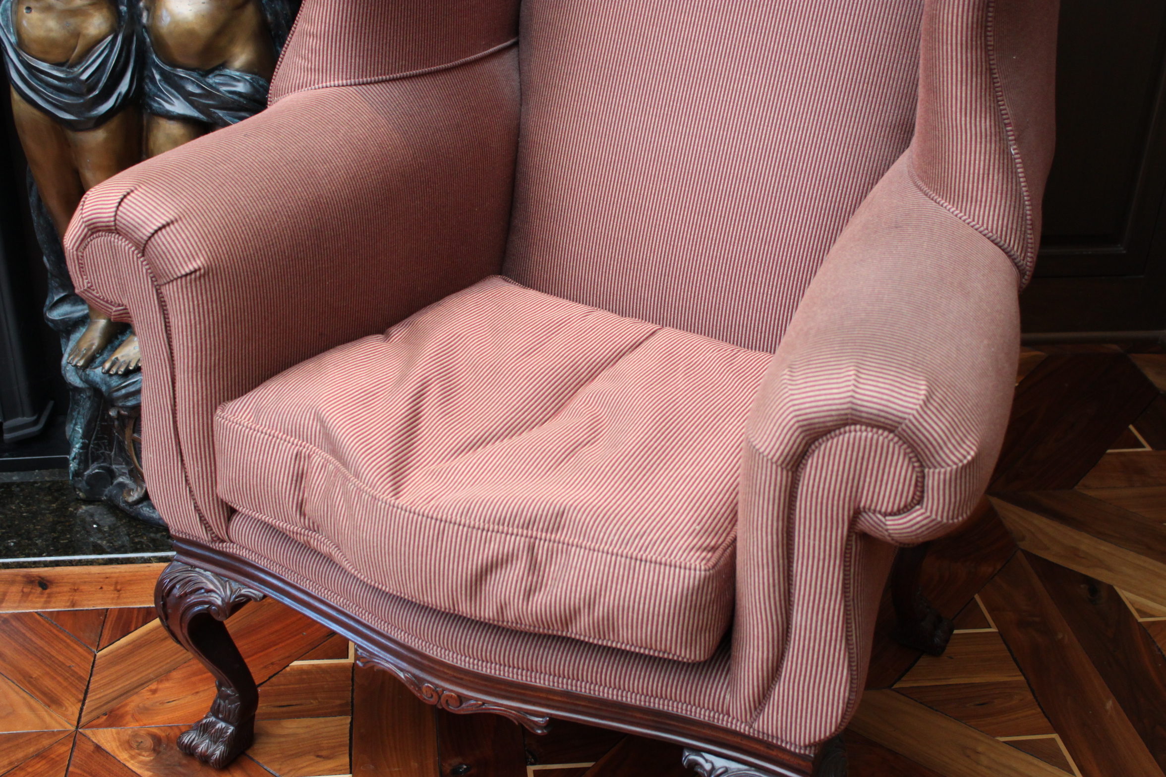 Henredon "Natchez" Chippendale Style Wingback Chair