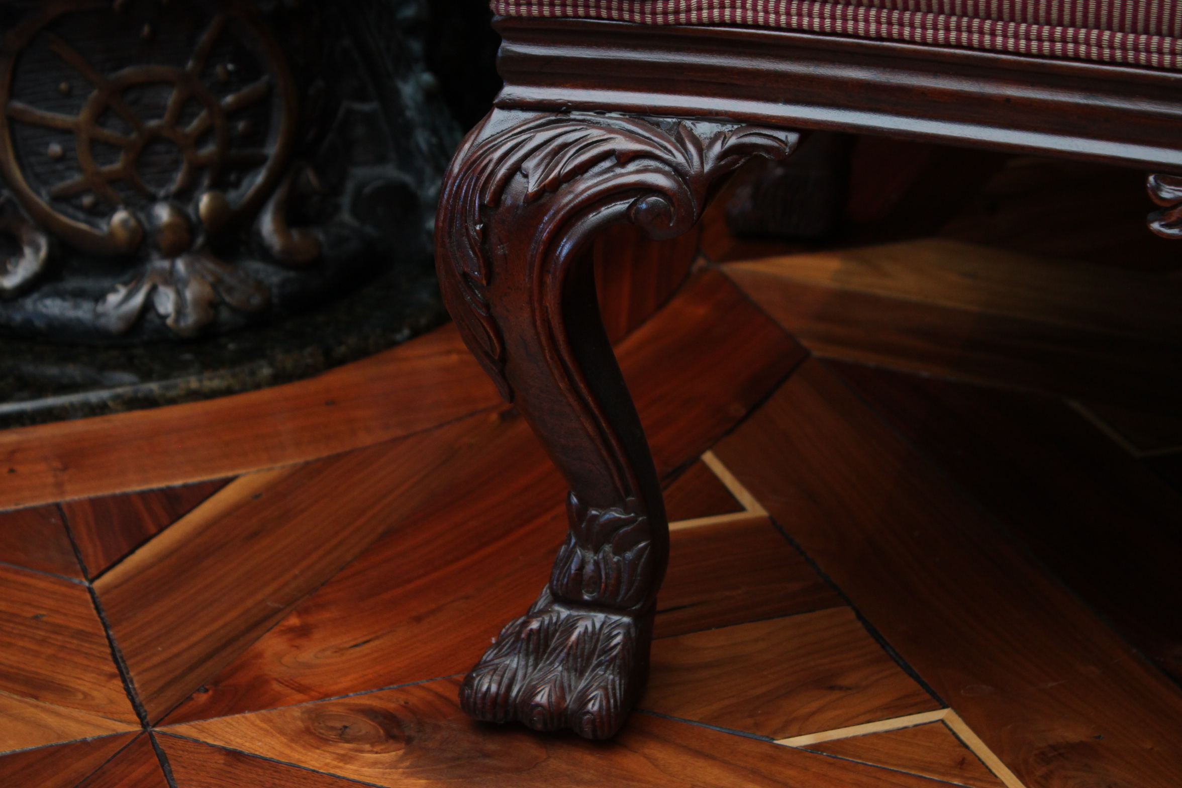 Henredon "Natchez" Chippendale Style Wingback Chair