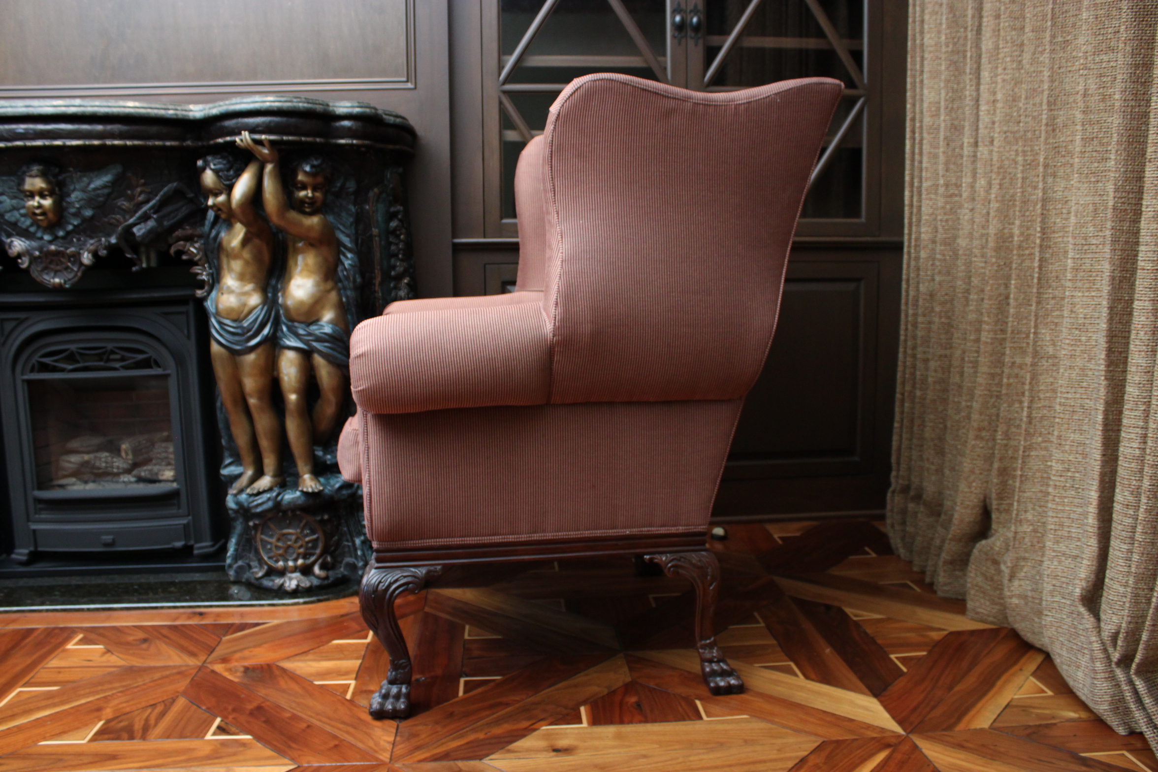 Henredon "Natchez" Chippendale Style Wingback Chair