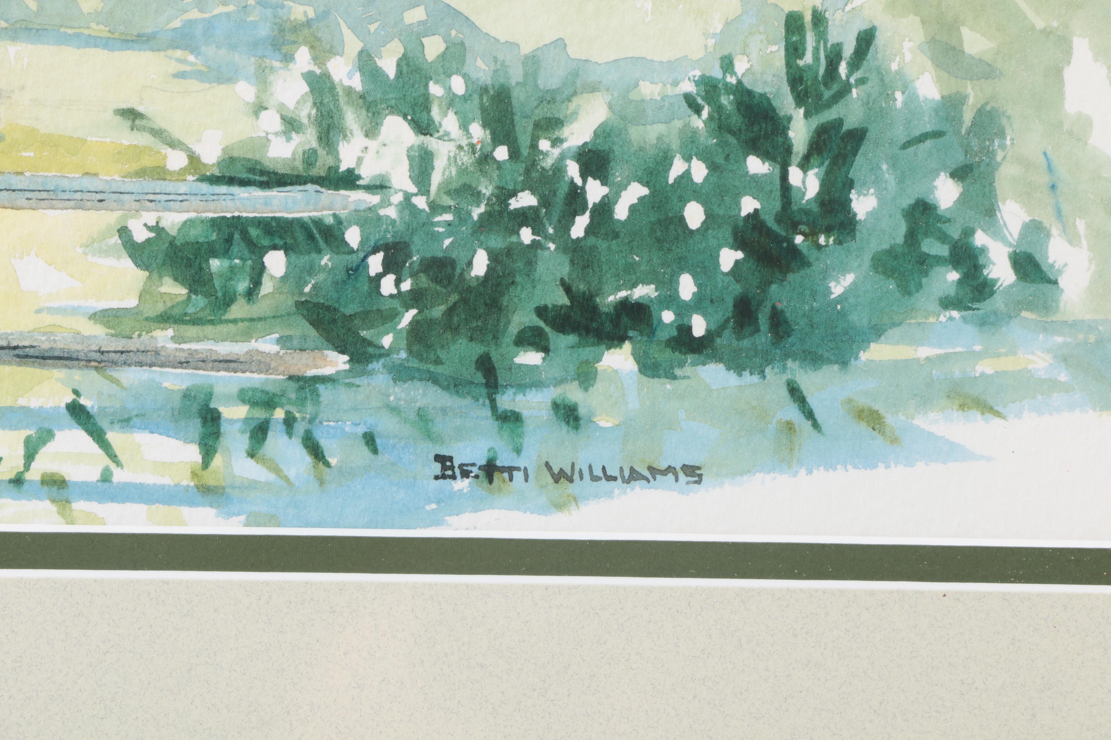 Betti Williams Watercolor of a Windmill