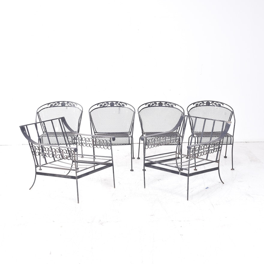 Collection of Metal Patio Chairs