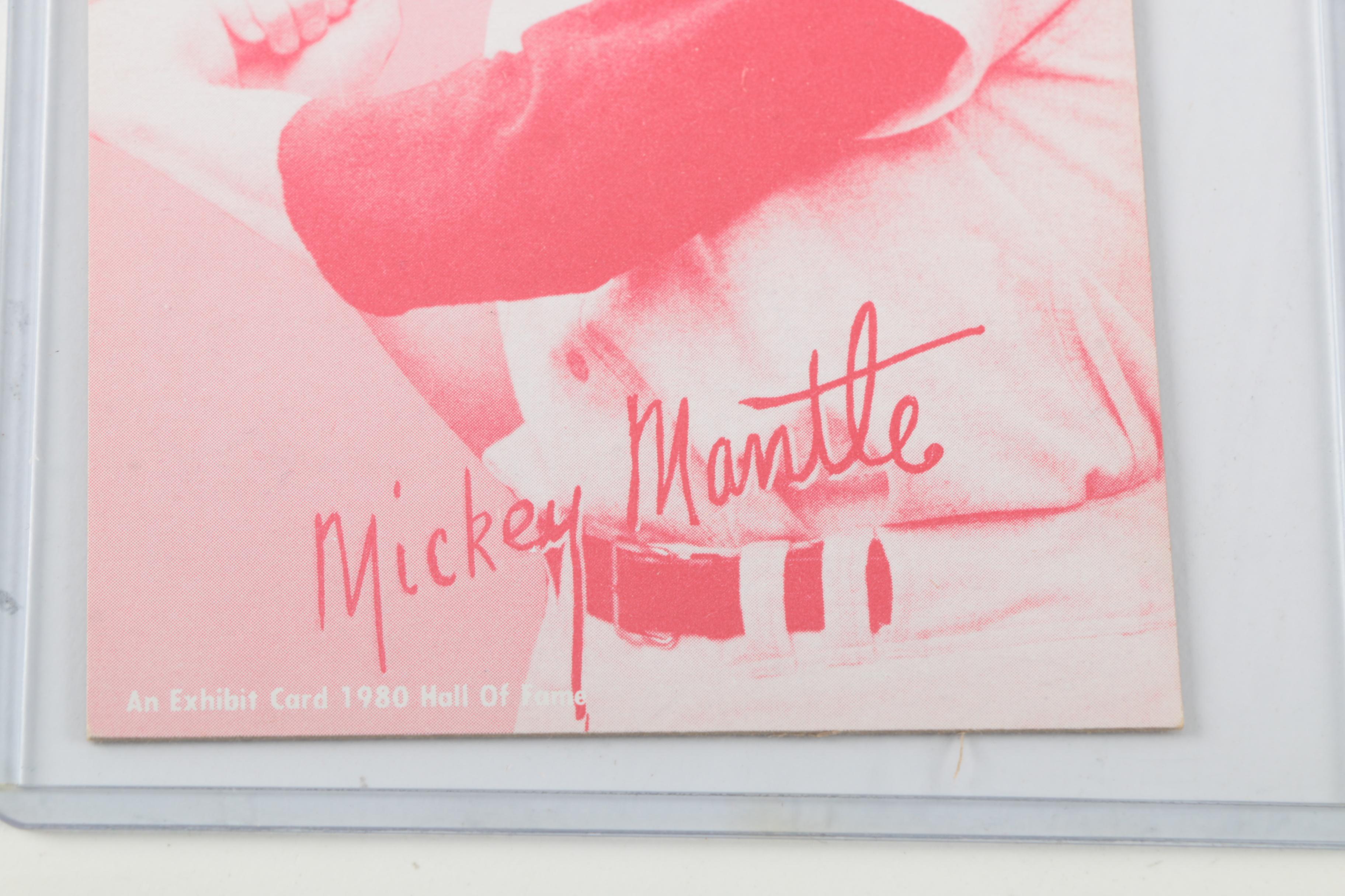 1980 Hall of Fame Mickey Mantle Exhibit Card