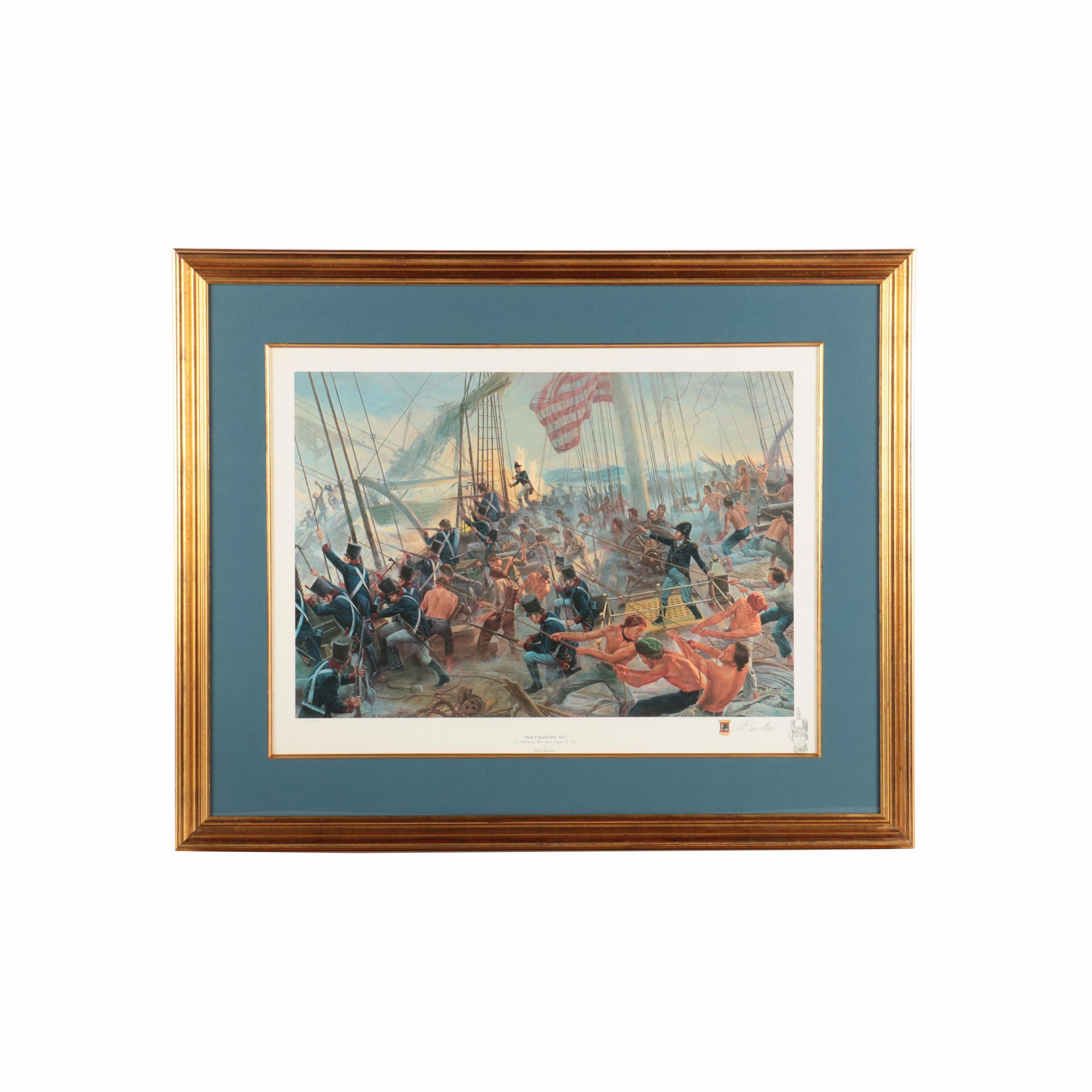 Mort Kunstler Limited Edition Offset Lithograph "Shall I Board Her, Sir?"