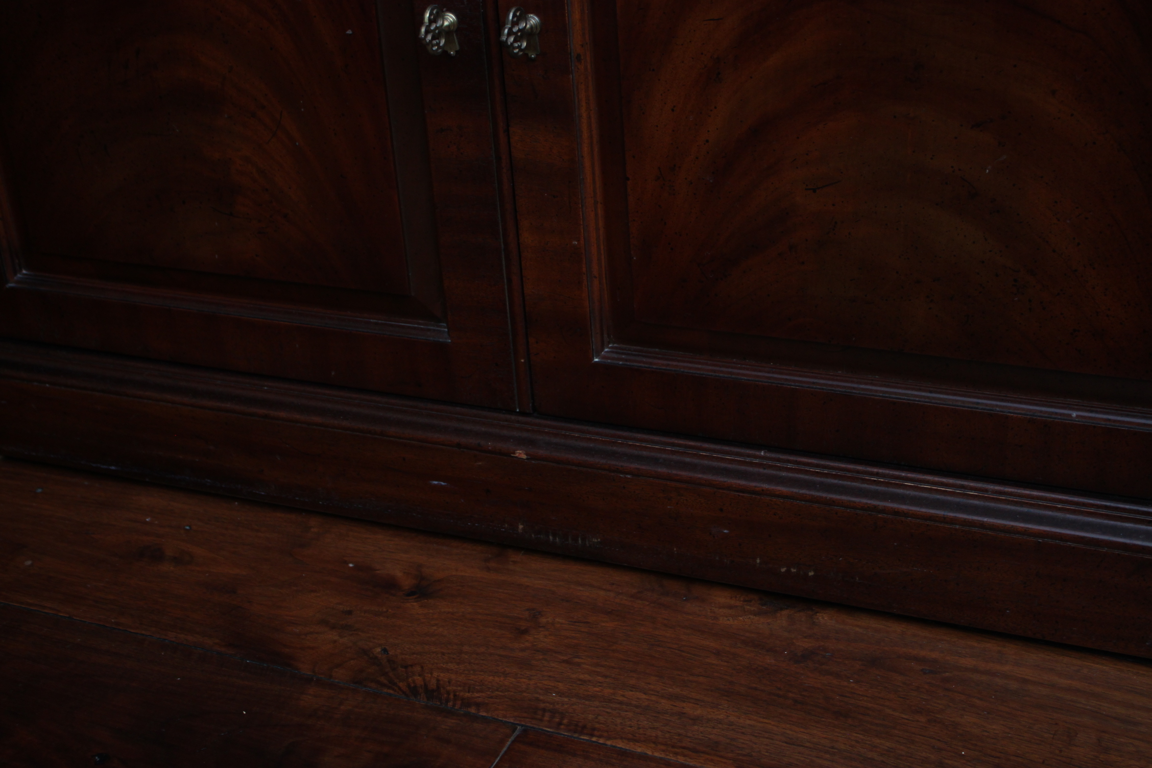 Vintage Federal Style Mahogany Breakfront China Cabinet by Henredon