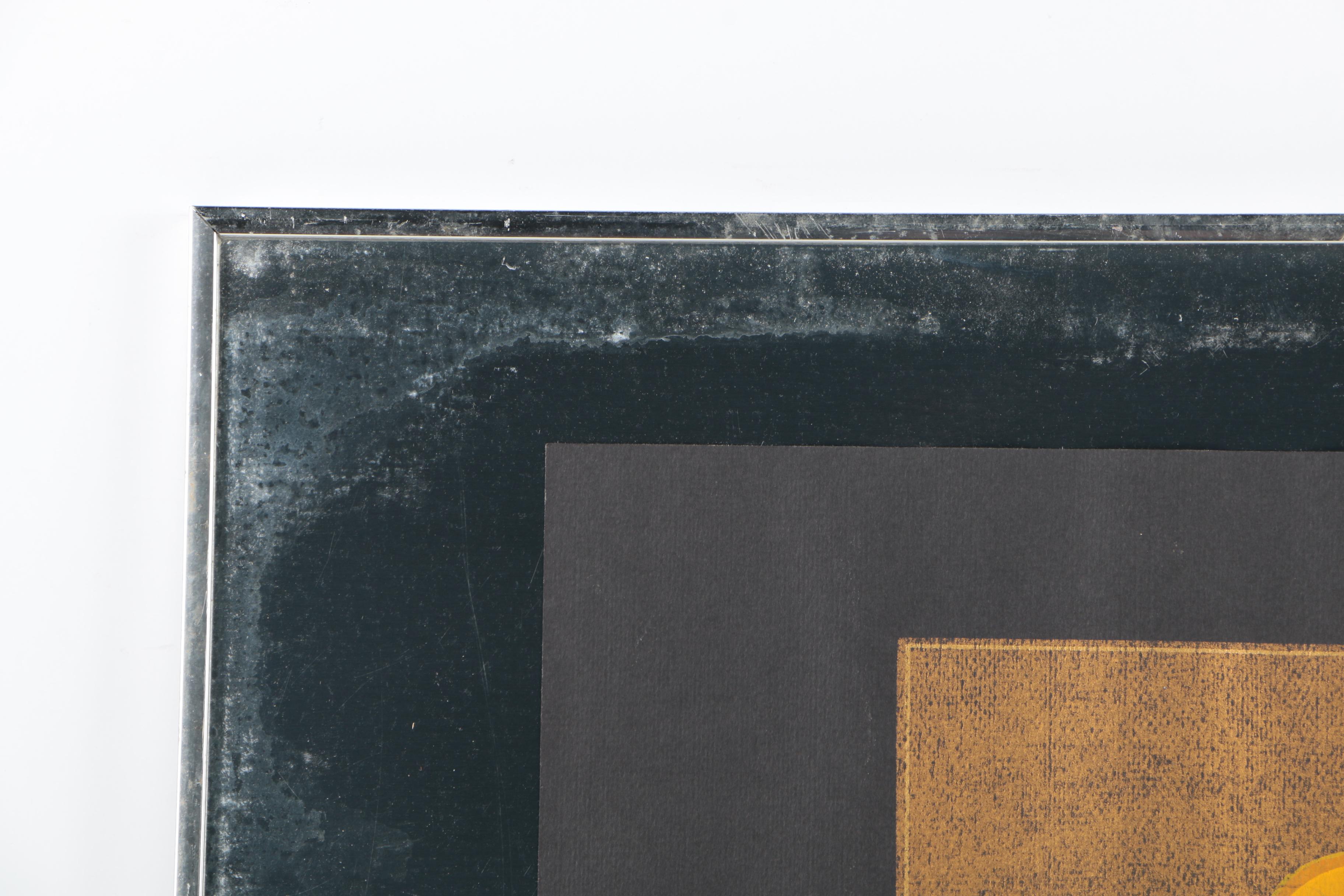 R. Hobart Serigraph of Abstract Knight with Flag on Horse