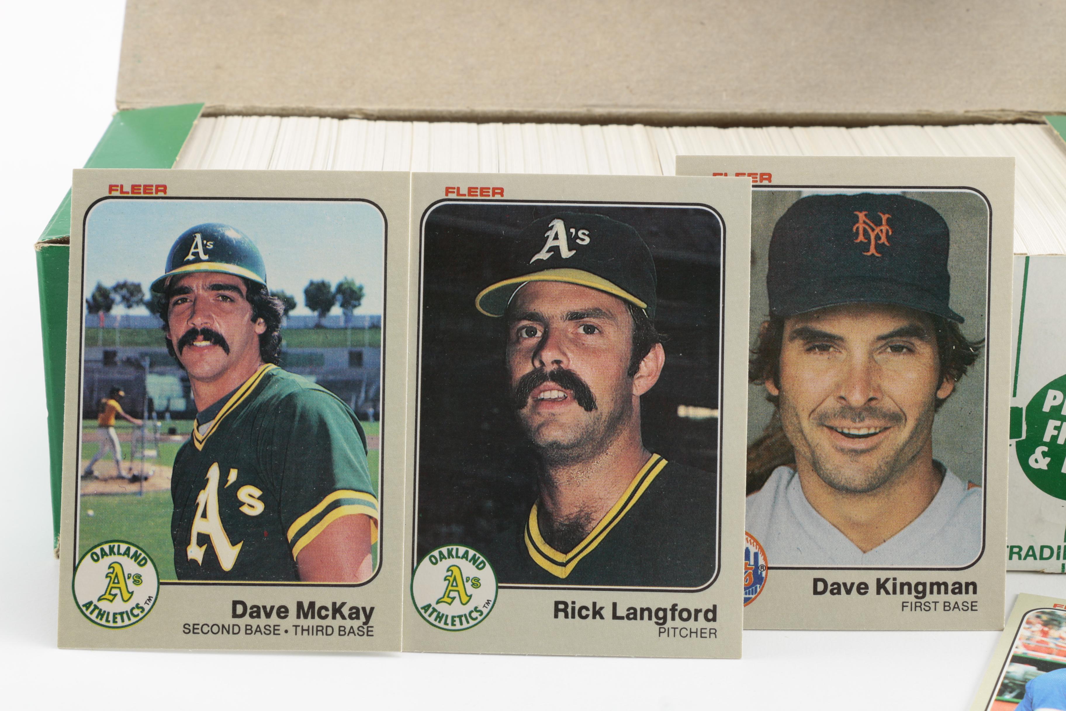 Collection of 1983 Fleer Baseball Trading Cards