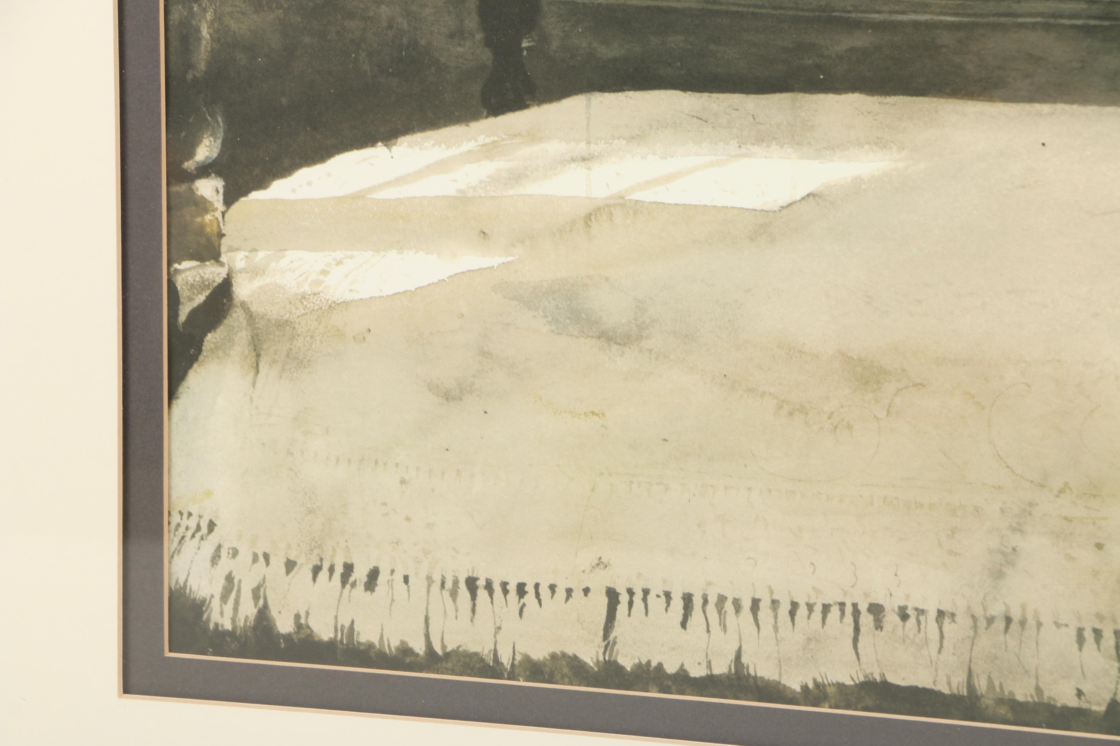 Reproduction Print After Andrew Wyeth's "Master Bedroom"