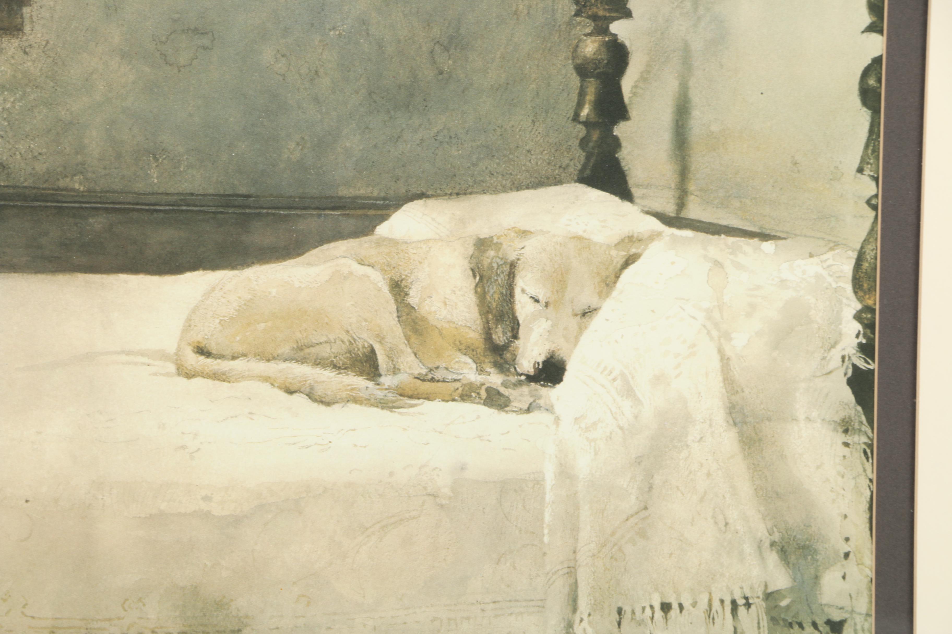 Reproduction Print After Andrew Wyeth's "Master Bedroom"