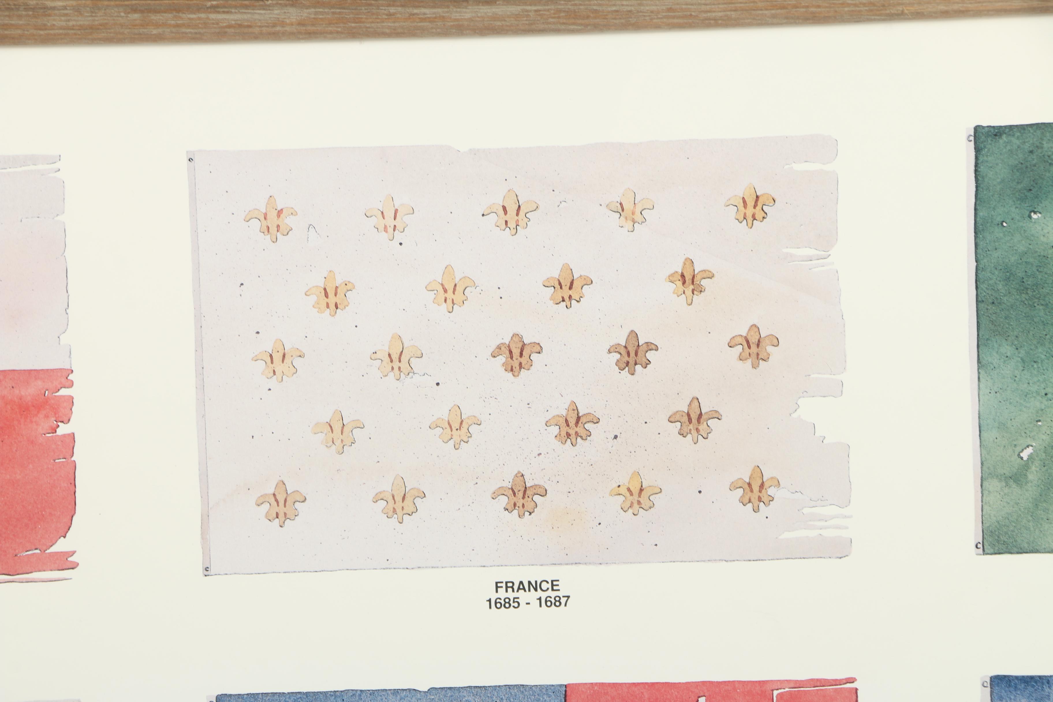 Limited Edition Reproduction Print and Watercolor Paintings of National Flags