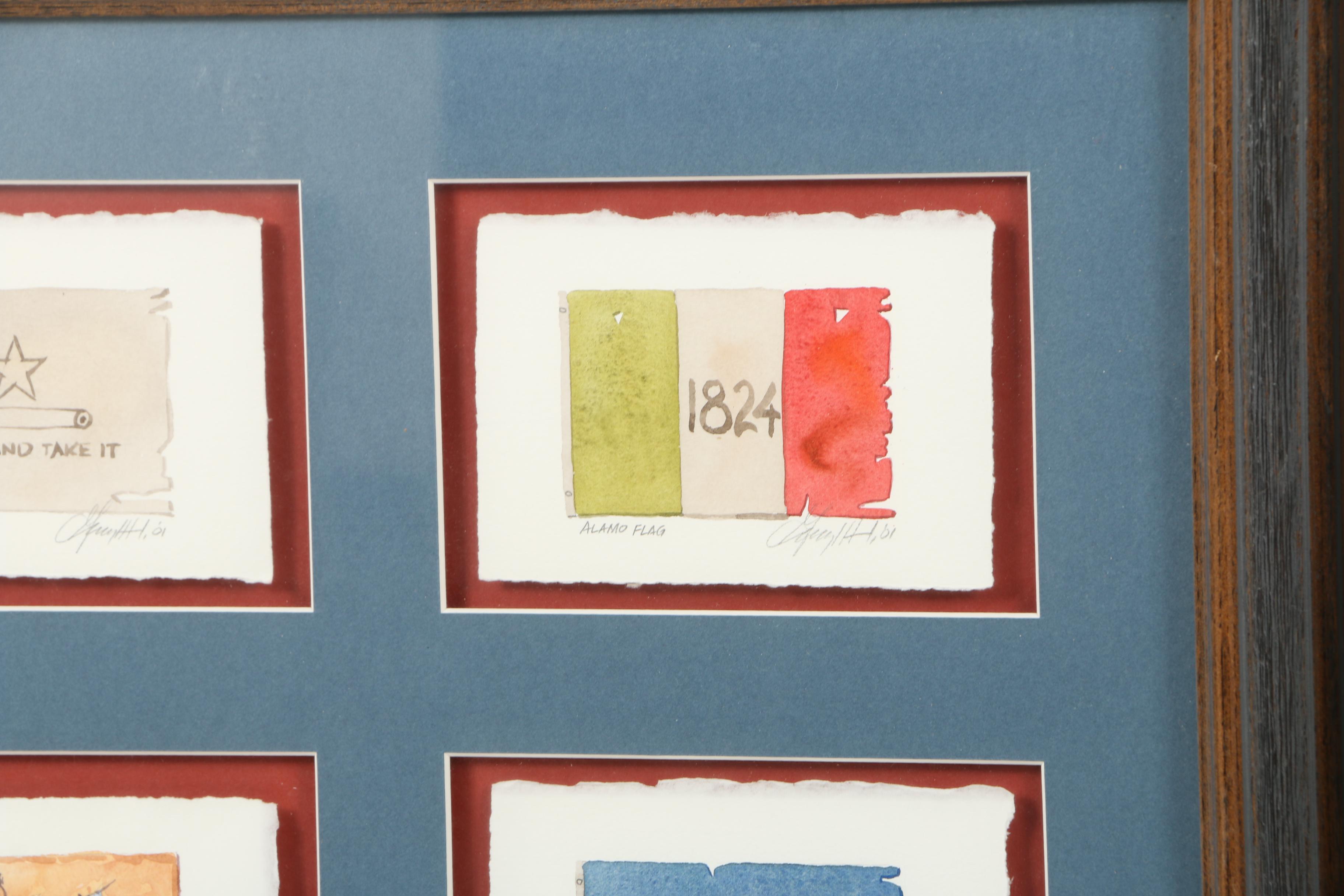 Limited Edition Reproduction Print and Watercolor Paintings of National Flags