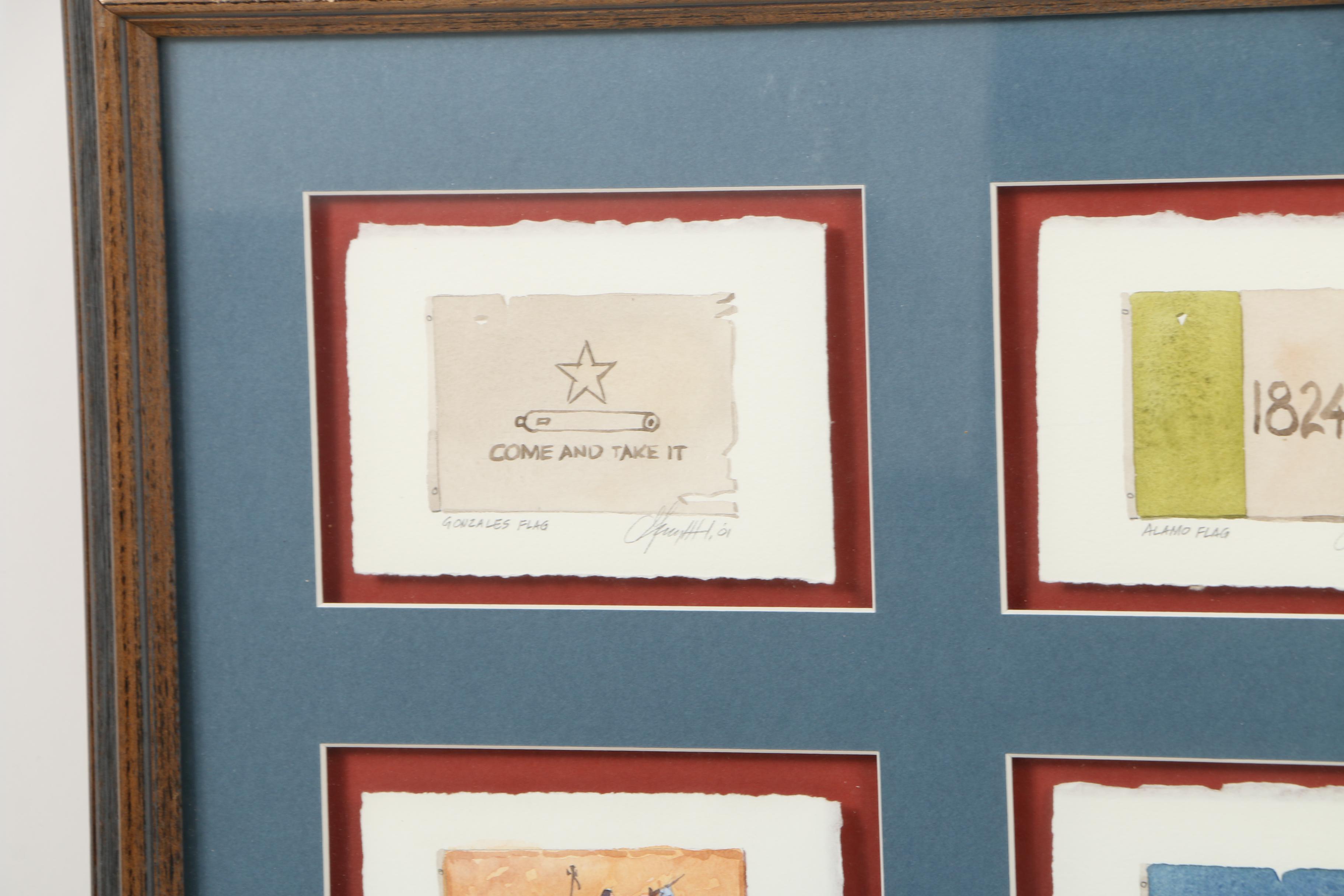 Limited Edition Reproduction Print and Watercolor Paintings of National Flags